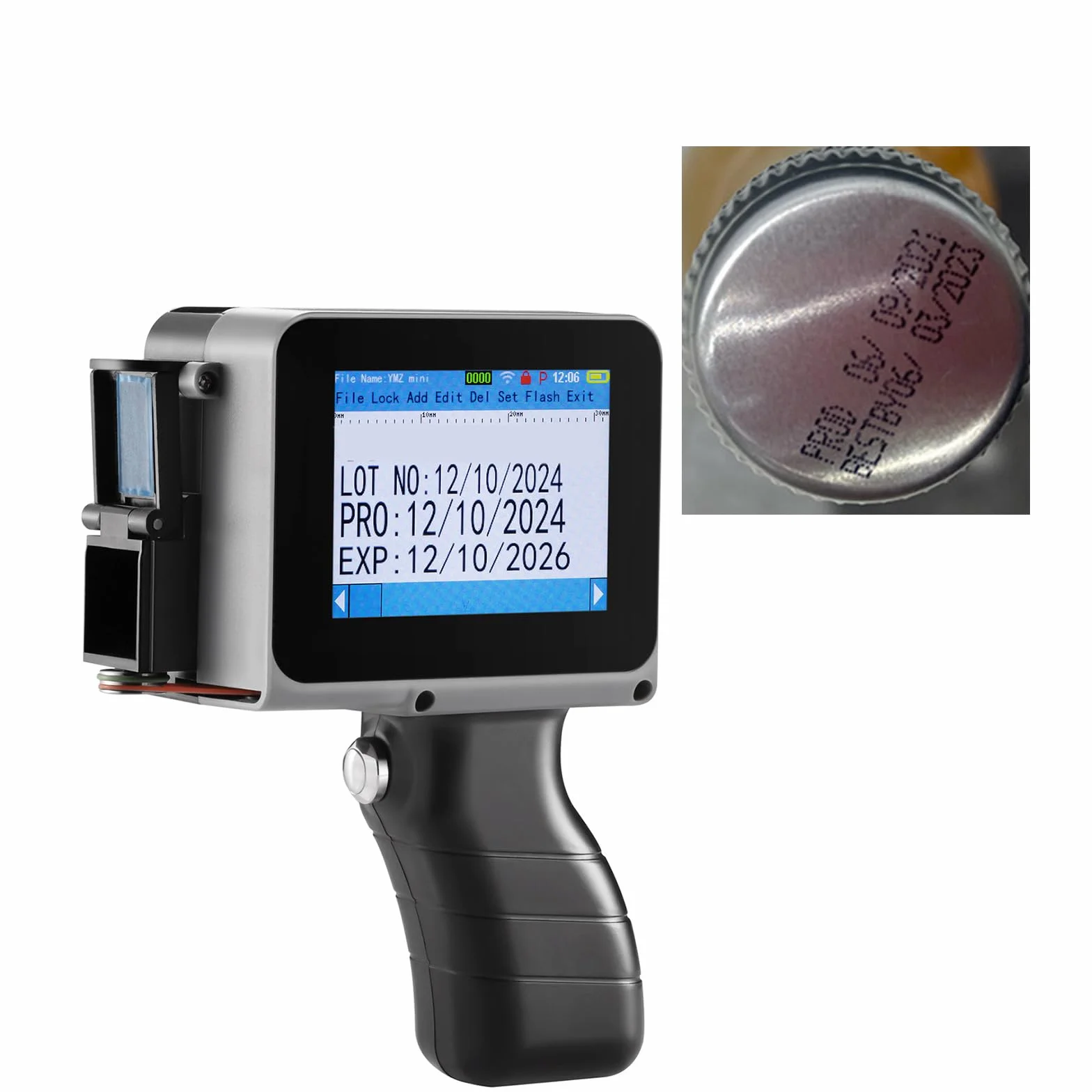 Imprimante à jet d'encre portable miniature 42 ml pour canettes logistique industrielle