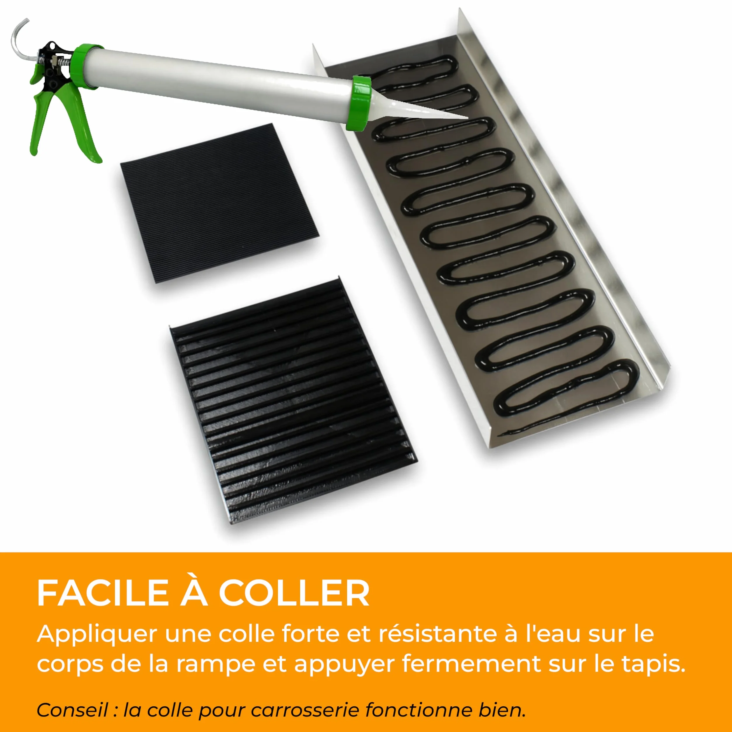 Tapis de Lavage d'or en Caoutchouc Noir découpable pour Sluice Box