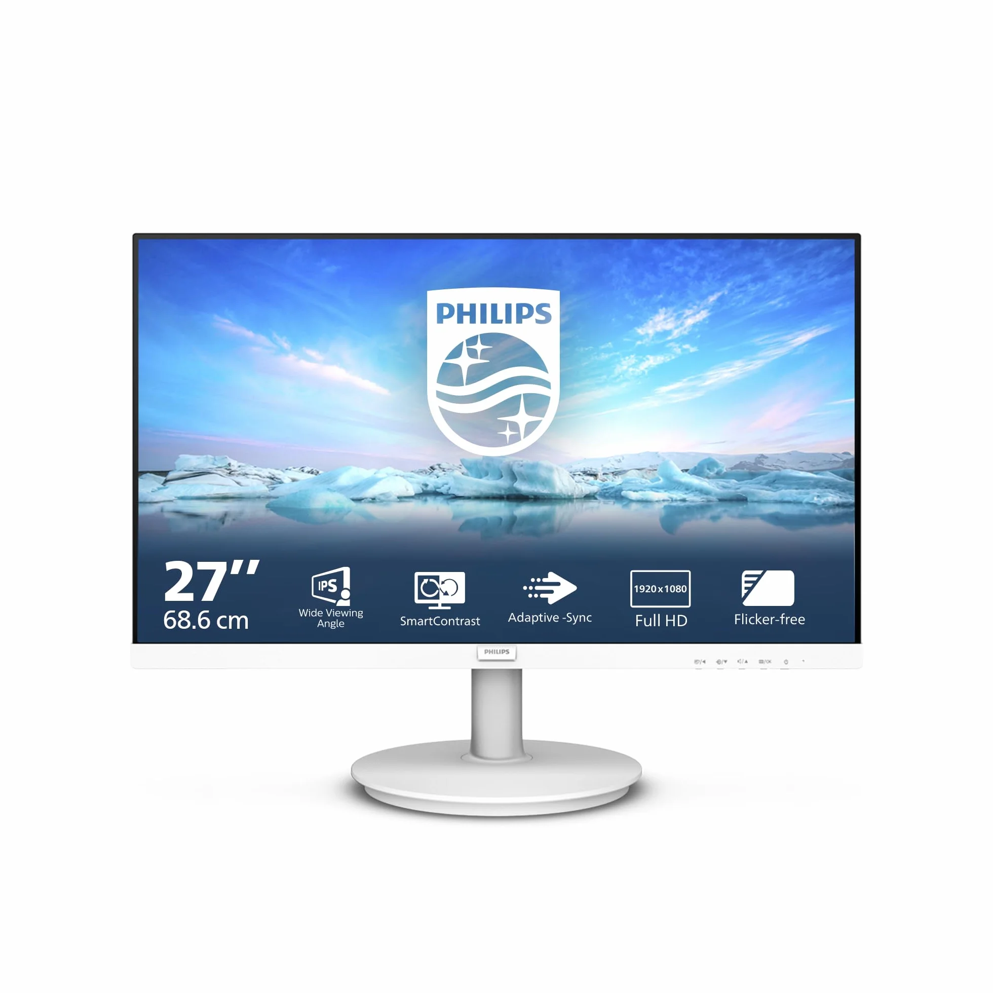 Philips 271V8AW Moniteur Full HD 27 Pouces 1920x1080 100 Hz HDMI VGA Blanc