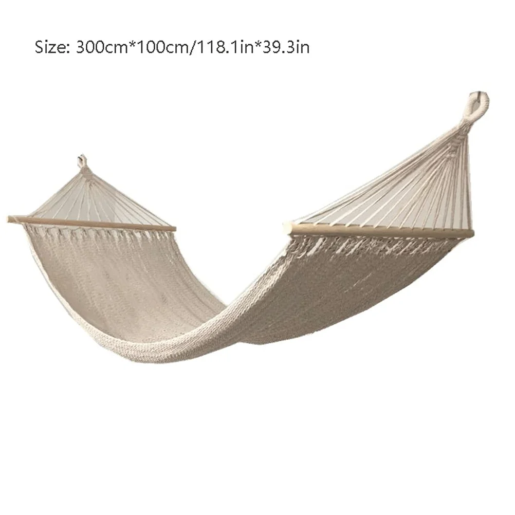 Hamac Le hamac de Corde de Coton tissé hamac Convient au Camping de terrasse extérieure et intérieure, adapté à Deux Personnes Hamac Portable (Size : A)