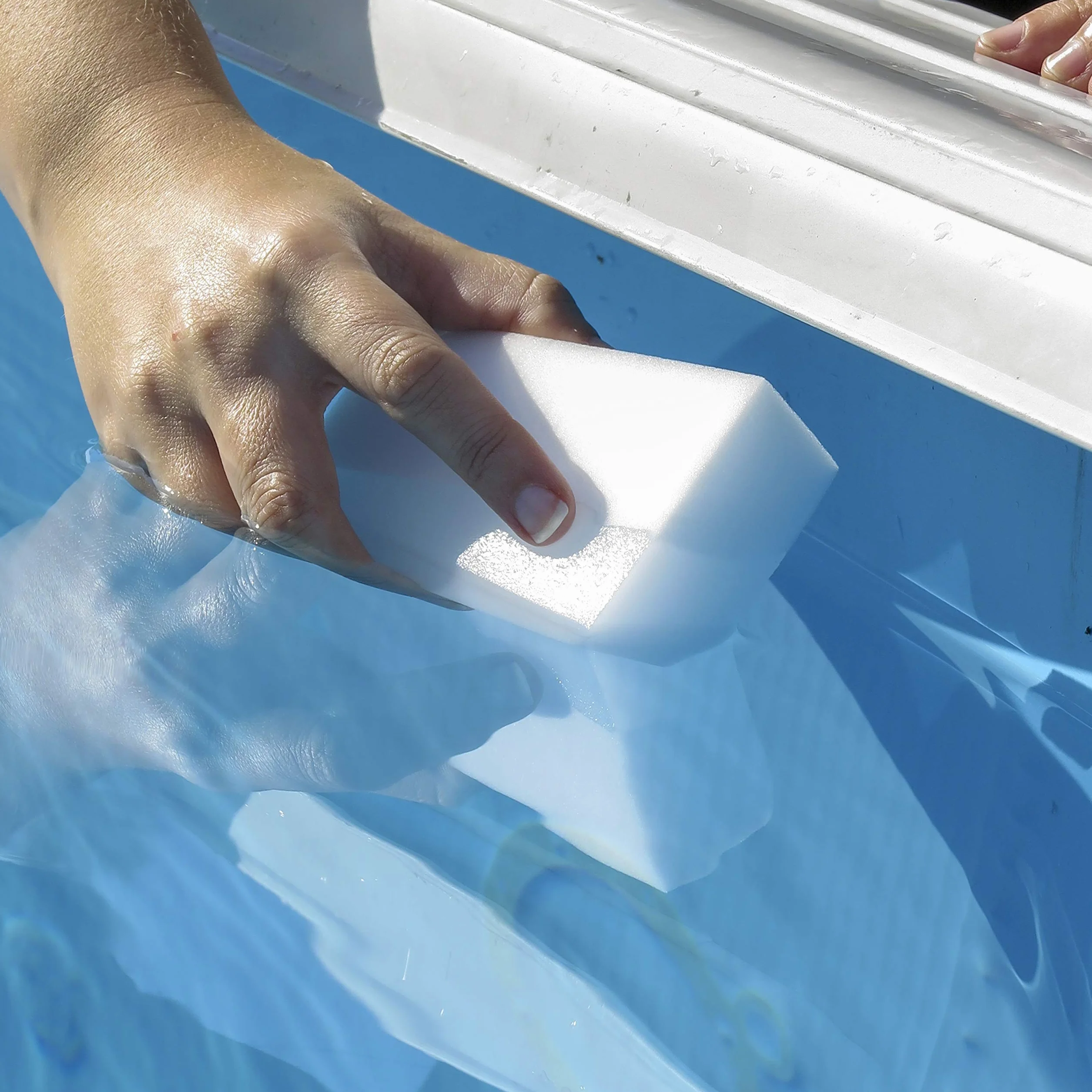 Éponges magiques de nettoyage pour piscine Ligne d'eau Lot de 4
