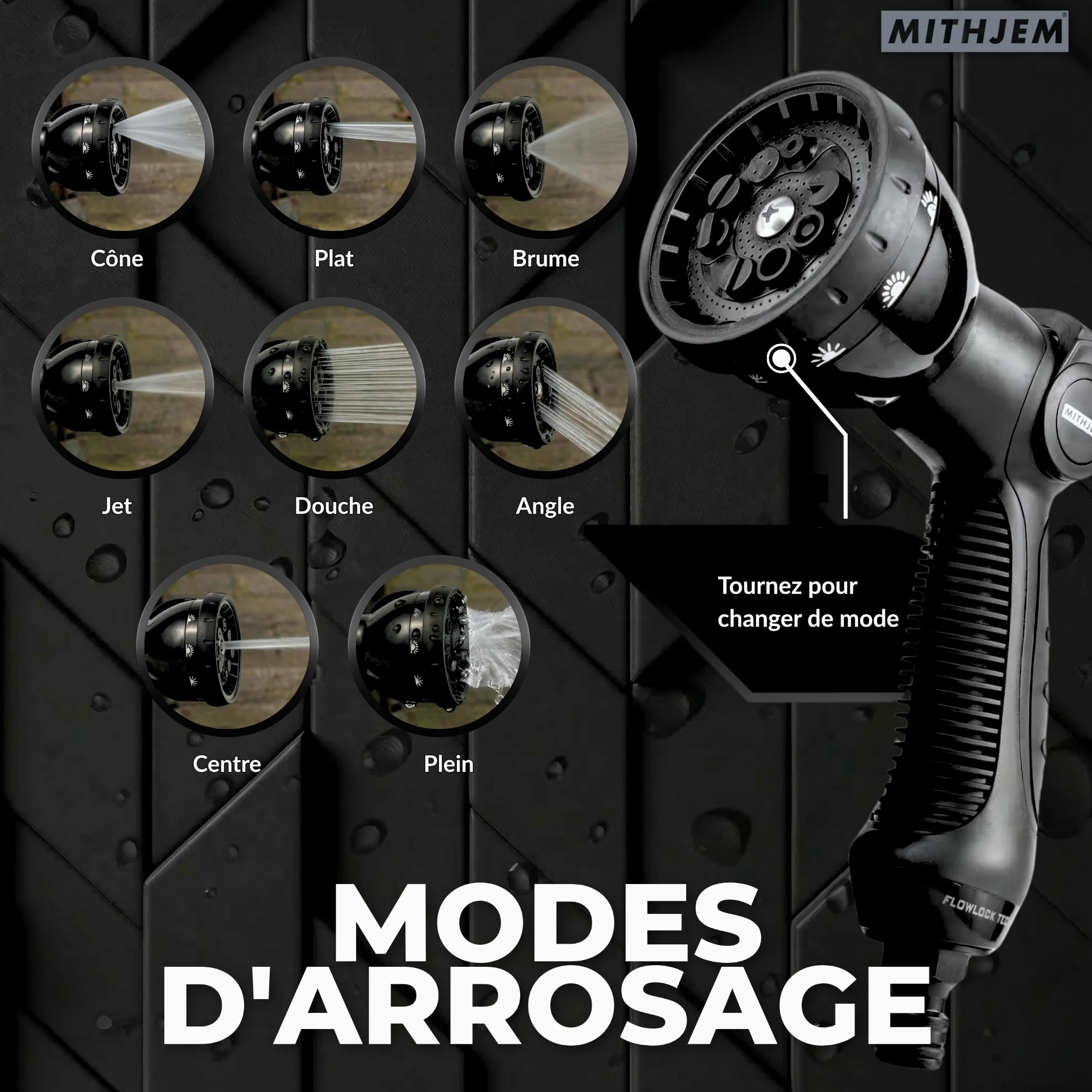 Tuyau d'Arrosage Extensible 30 m – Polyester 3750D, Raccords Métallisés Adaptables 1/2" et 3/4", Anti-Fuite – Pistolet 10 Modes, Léger, Sac de Rangement – Grand Jardin, Terrasse, Voiture
