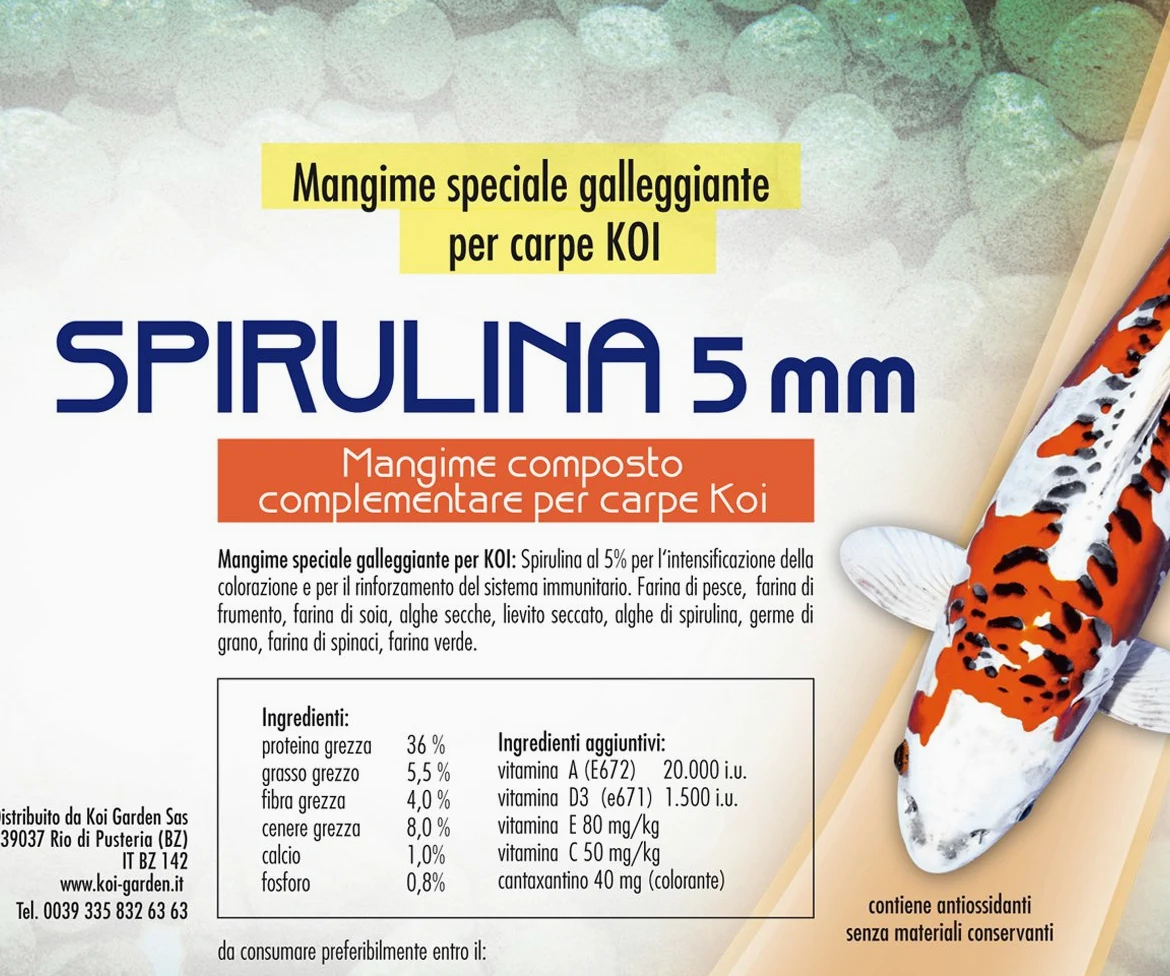 Nourriture pour carpes Koi et poissons d'étang flottants.