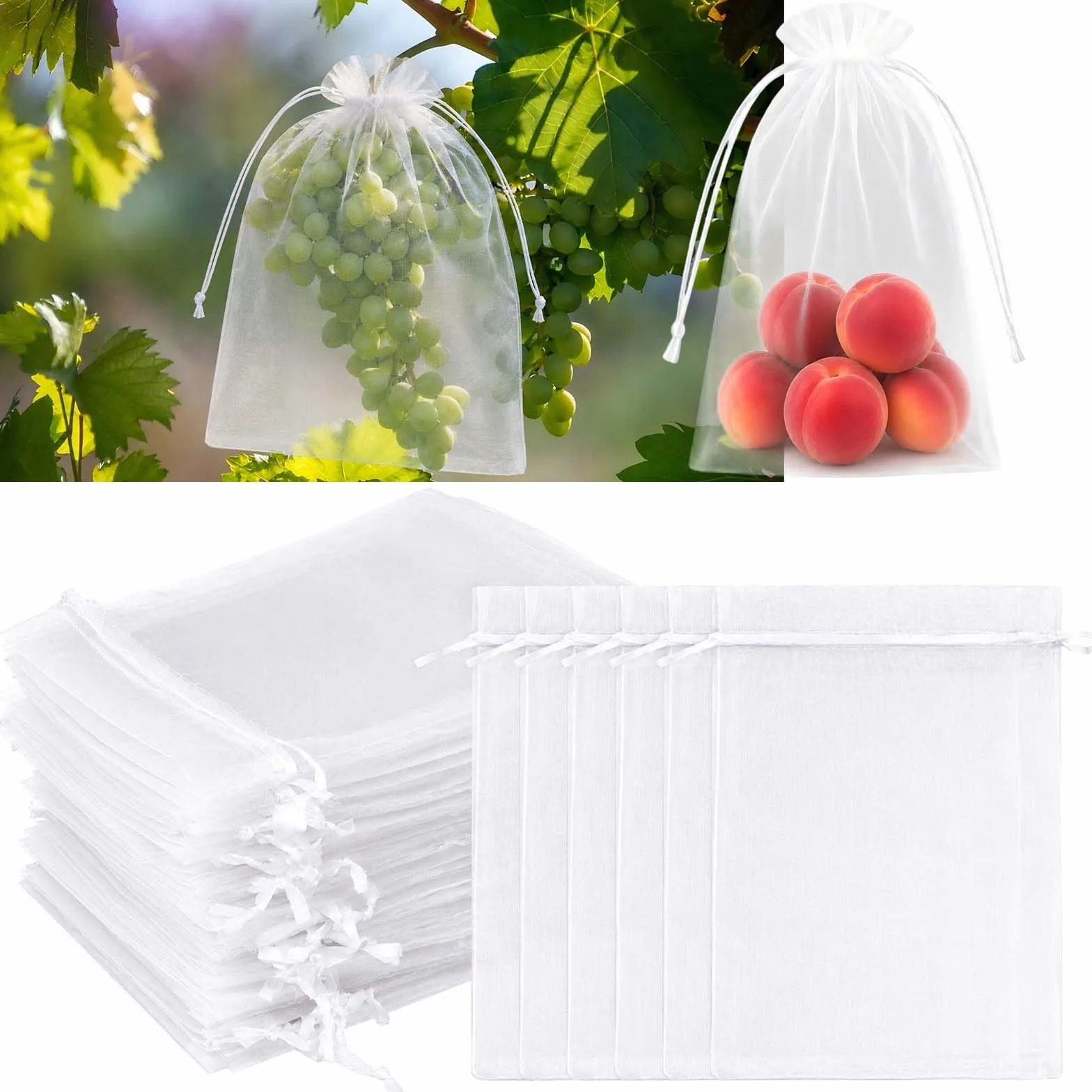 Sachet Protection Raisin 30x40 cm Lot de 100 Sac Filets Jardin
