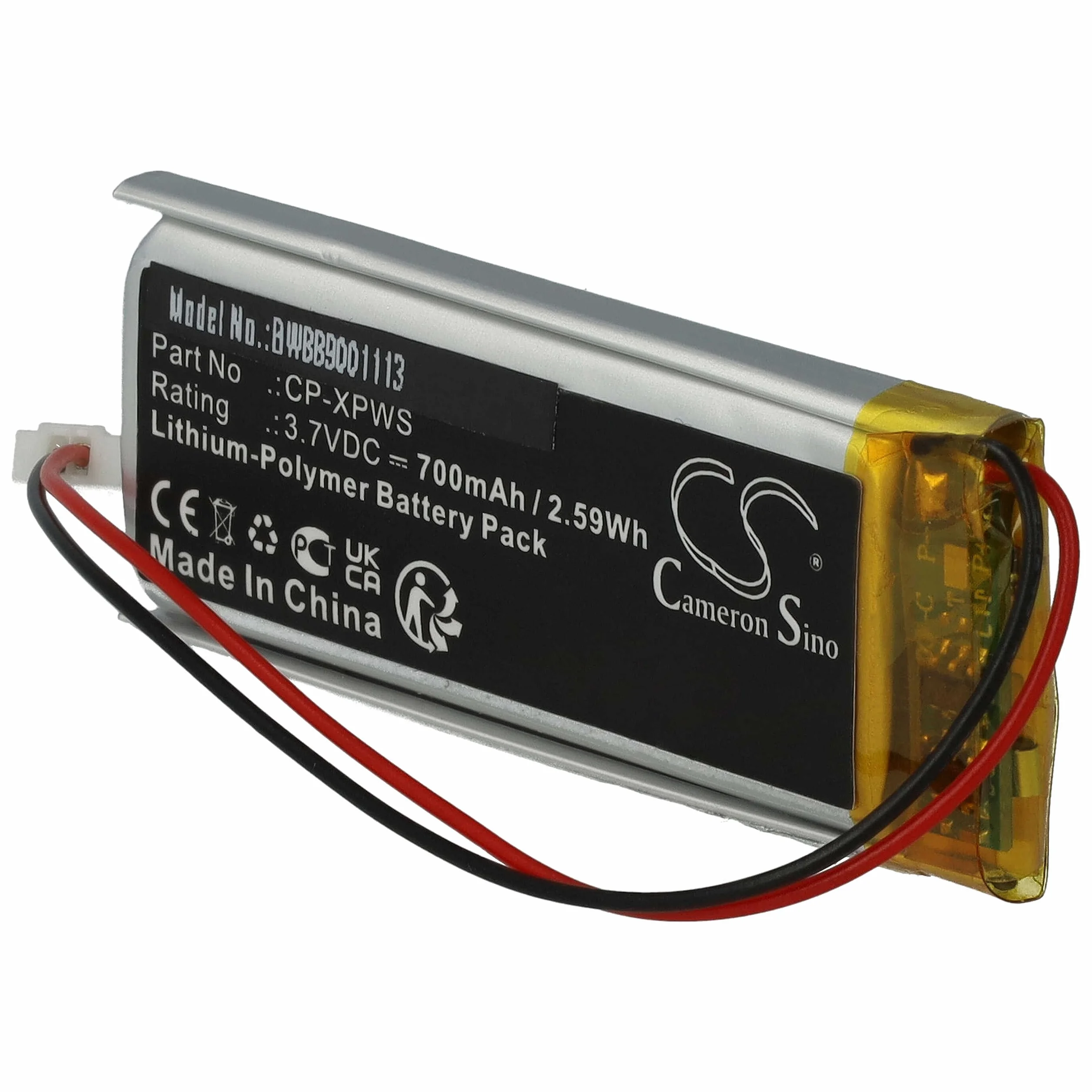 vhbw Batterie XP Deus WS1 WS2 WS3 WS4 WS5 détecteur de métaux 700mAh 3,7V Li-polymère