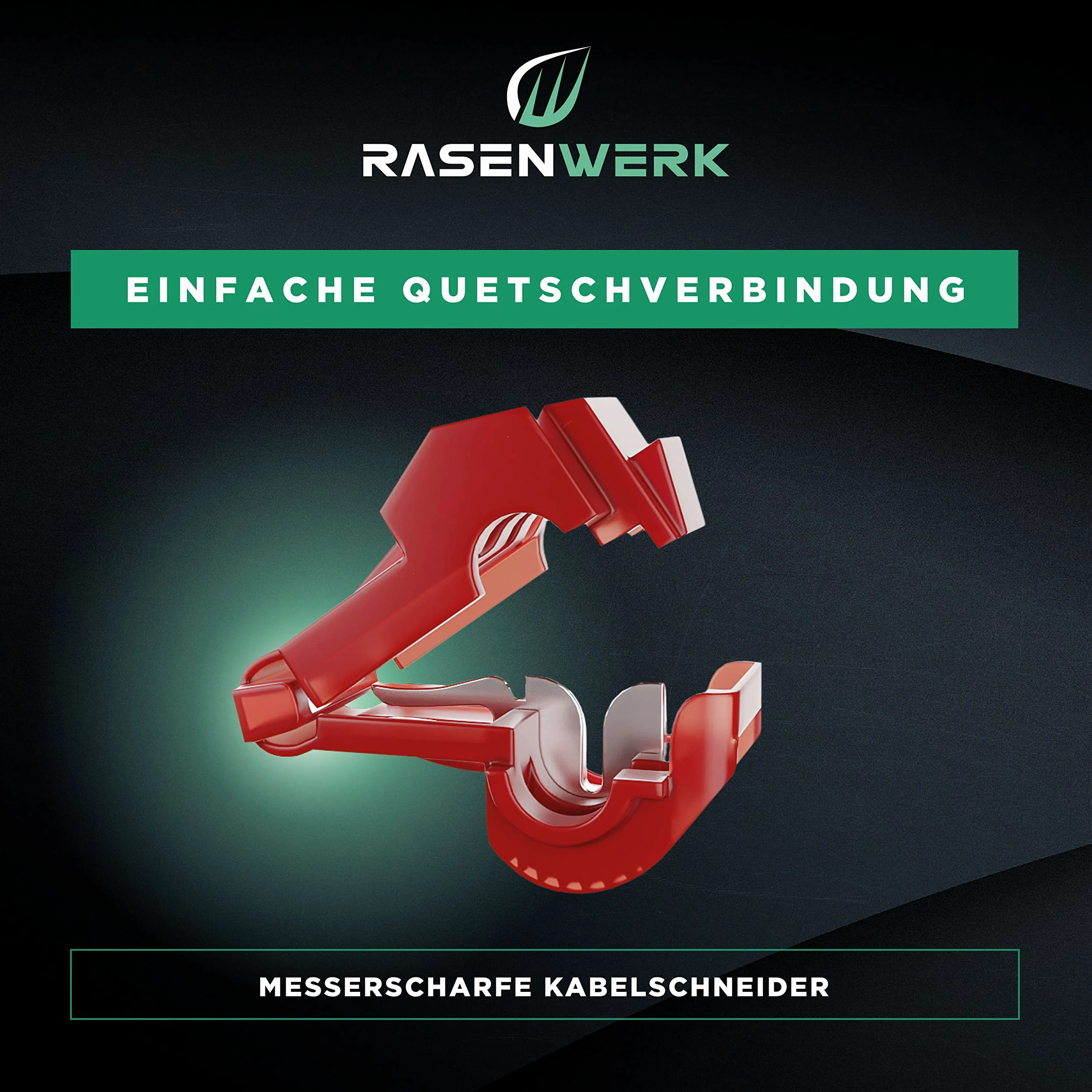 Kit d'installation de câble périphérique RASENWERK® pour robots de tonte - 1000 piquets - 40 pinces de connexion - 500m de câble périphérique pour robots de tonte - 3 pinces de connexion