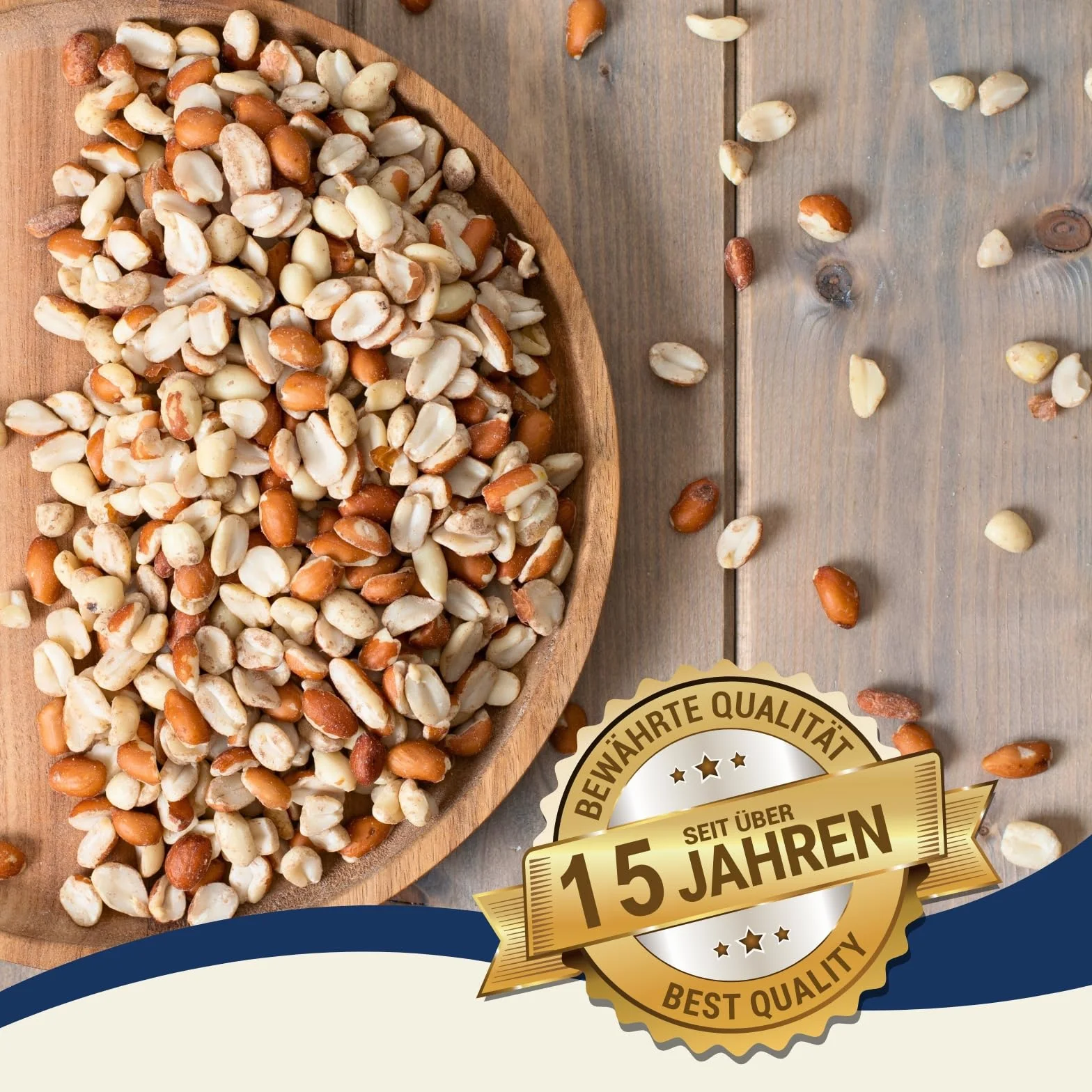 Graines de cacahuètes Splits mélangées blanchies & avec Peau 25 kg Nourriture pour Oiseaux Sauvages