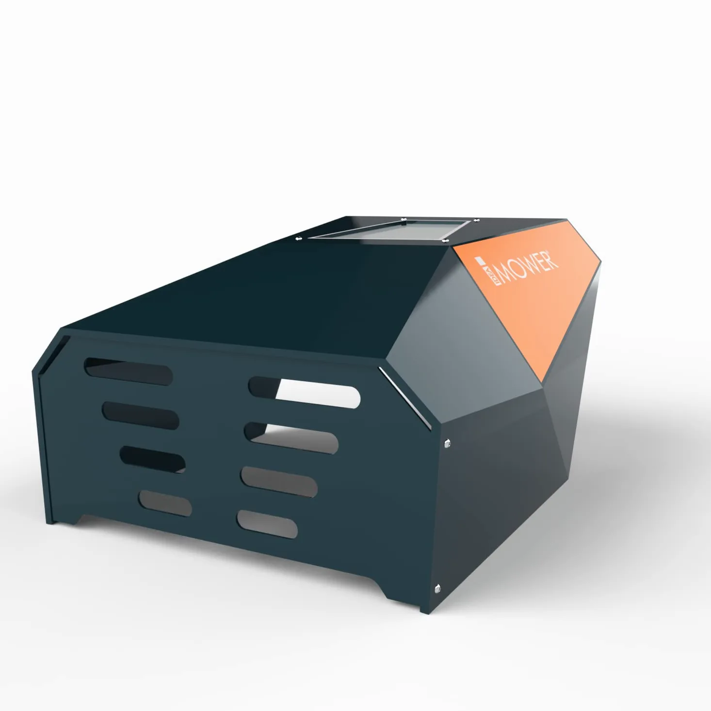 Idea Mower Garage Robot Tondeuse - Compatible Worx Landroid Vision - Abri Robot Tondeuse - Toit Composite Aluminium 74x58x38 cm - Protection UV et Intempéries - Abri Tondeuse Robot - Professionnel