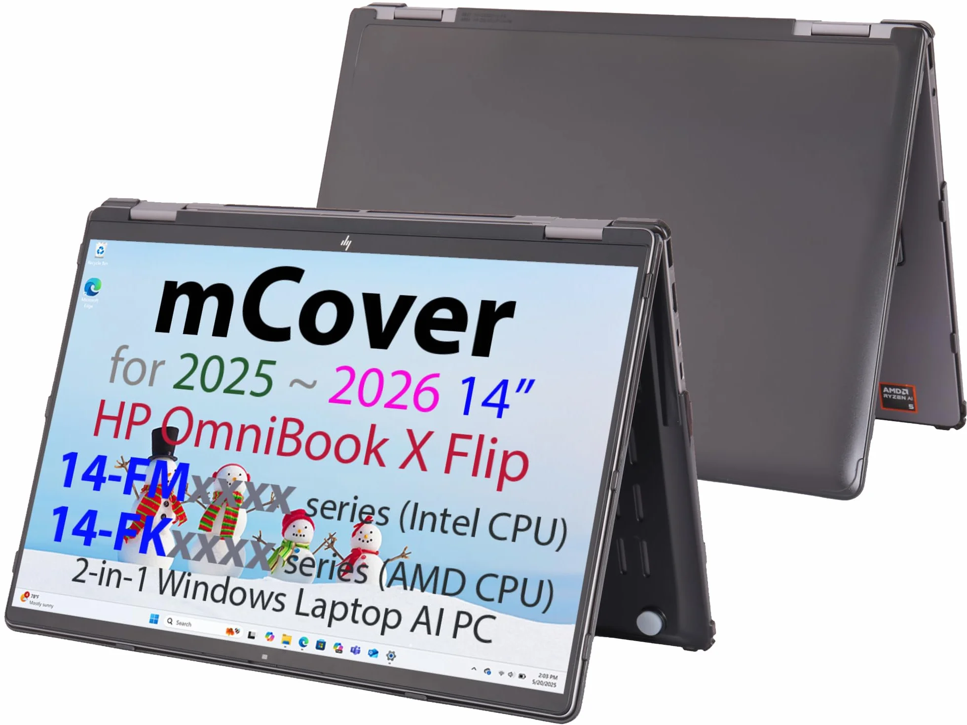 mCover Coque Rigide HP OmniBook X Flip 14-FMxxxx 14-FKxxxx 2 en 1 14" 2025+