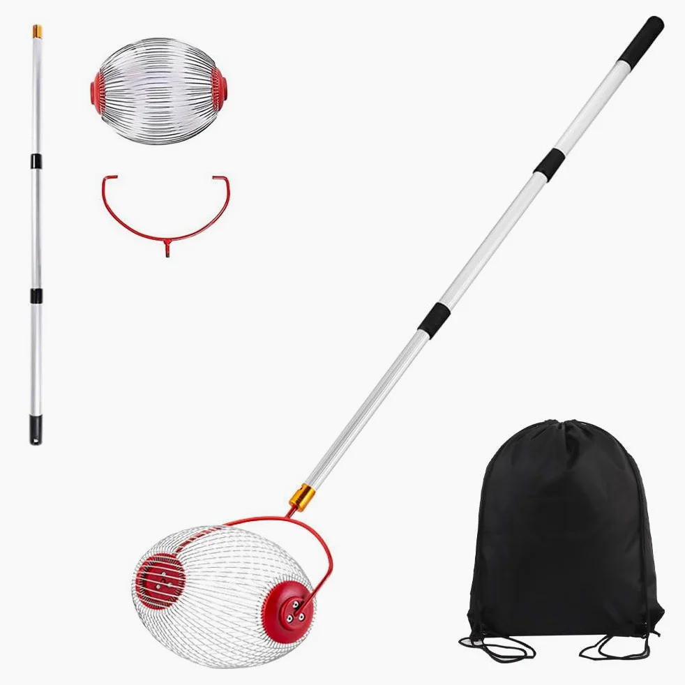Ramasse Noix avec Manche, Ramasse Noisette, Ramasse-Noix avec Poignée Longue Télescopique, Ramasse Noix Pour Les Noix, Pruneaux, Golf