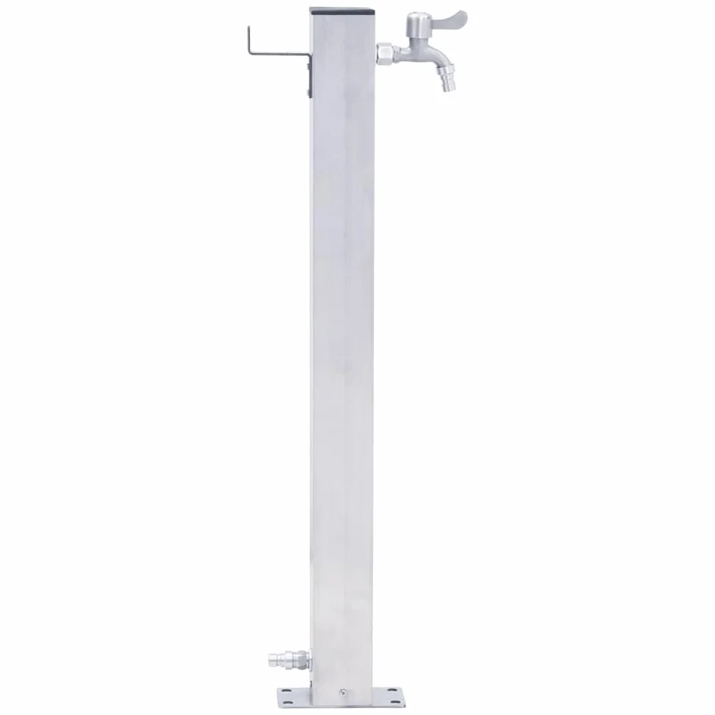 Colonne à eau de Jardin 100 cm acier inoxydable carré pour Arroser Fleurs Laver Mains
