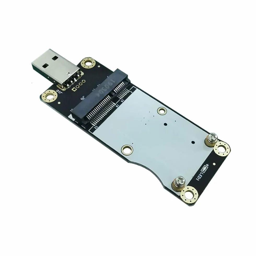 EXVIST Adaptateur Industriel 4G LTE Mini PCIe vers USB avec Emplacement pour Carte SIM pour Module WWAN/LTE 3G/4G pour Raspberry Pi M2M IoT