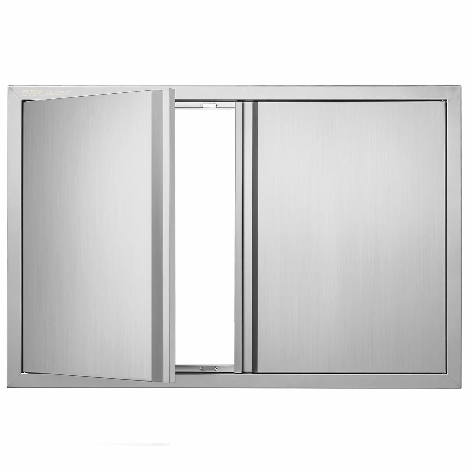 VEVOR Porte d'Accès pour Barbecue Double 914x610x45 mm Inox Poignée Encastrée