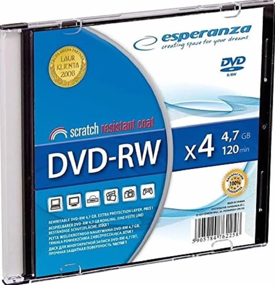 Esperanza DVD-RW Slim Jewel Case 4,7 Go 4X