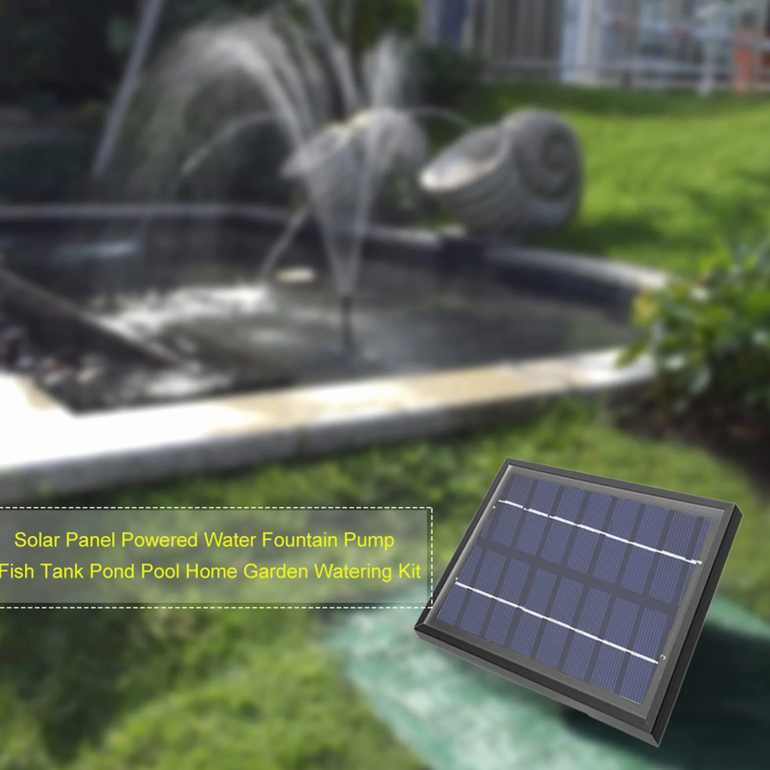 Pompe de fontaine solaire 9V 1.8W 200L/h panneau solaire alimenté pour bassin de fontaine jardin