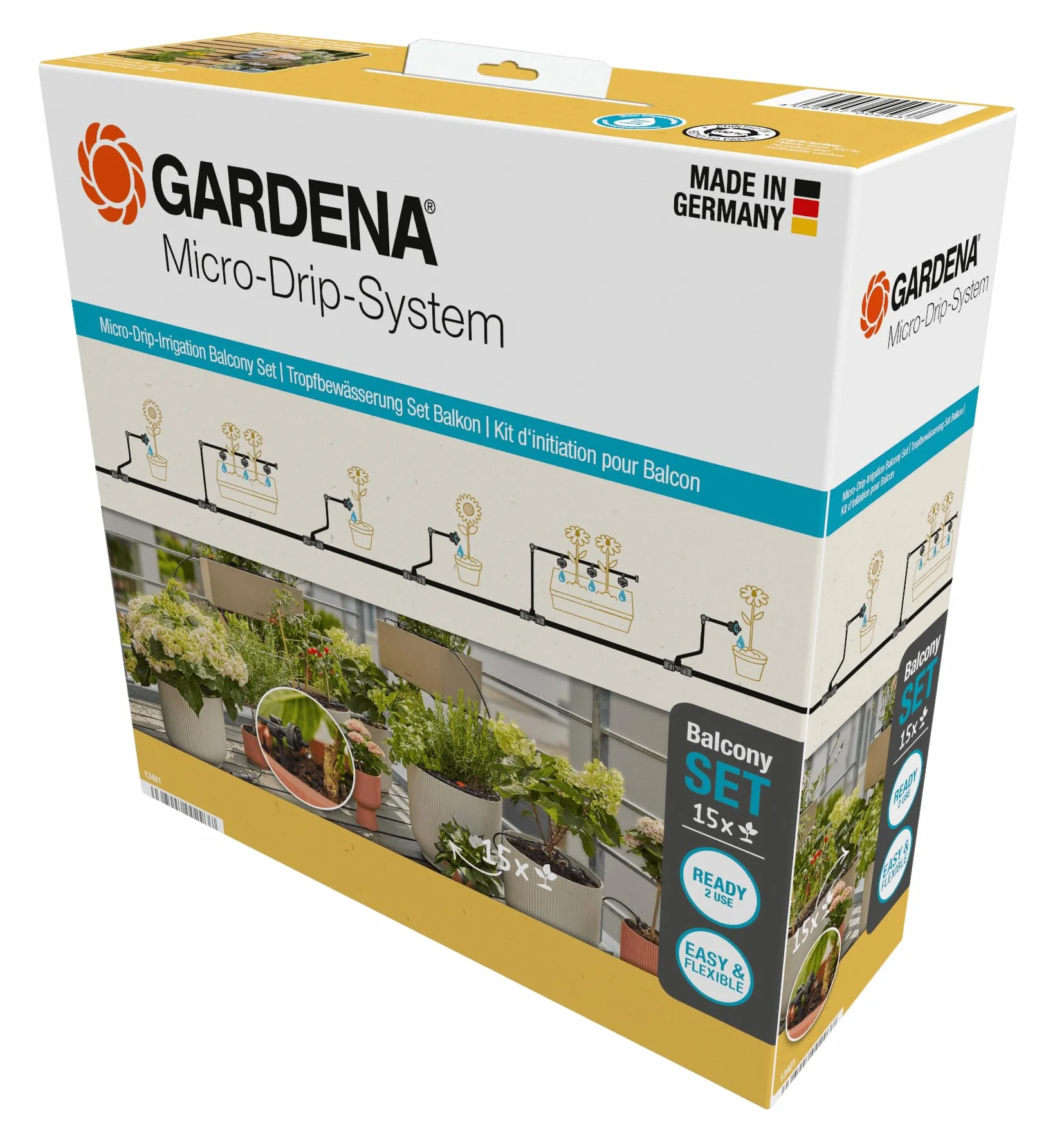 Gardena Micro-Drip-Irrigation Balcony Set 15 Plants
