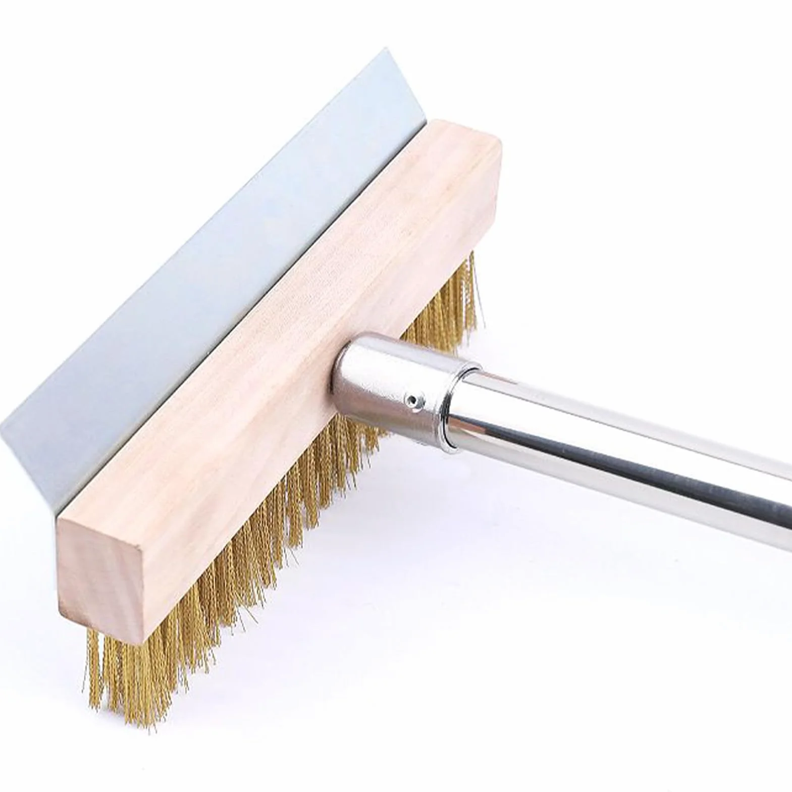 Brosse pour Four À Pizza avec Racloir - Nettoyant pour Pierre À Pizza - Outil Entretien Cuisine