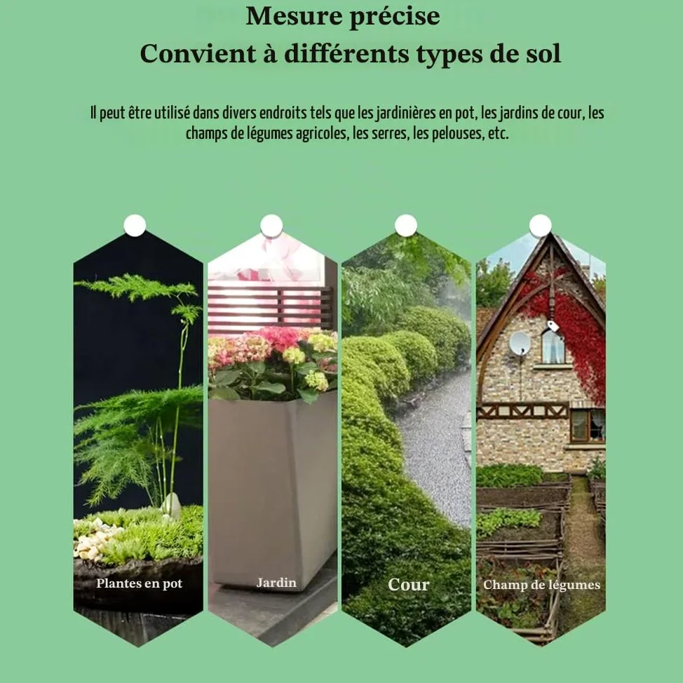 Tuya Zigbee Testeur d'humidité du sol sans fil Détecteur étanche IP67 pour plantation de jardin