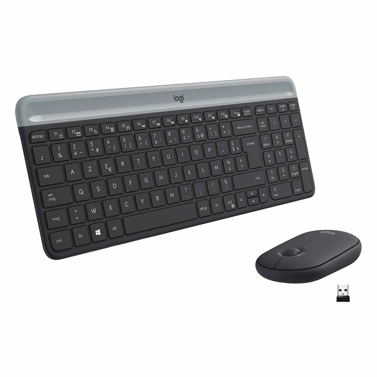 Logitech MK470 Combo Clavier et Souris sans Fil AZERTY Français Noir