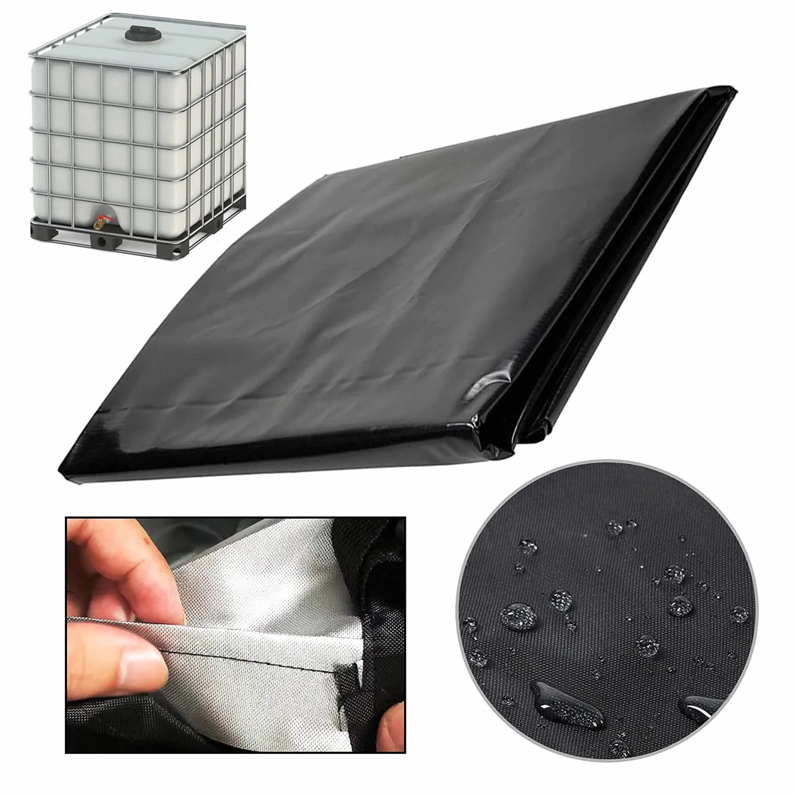 Bâche Réservoir Eau IBC 1000 L Couverture Container Citerne Anti-UV Résistant Déchirure