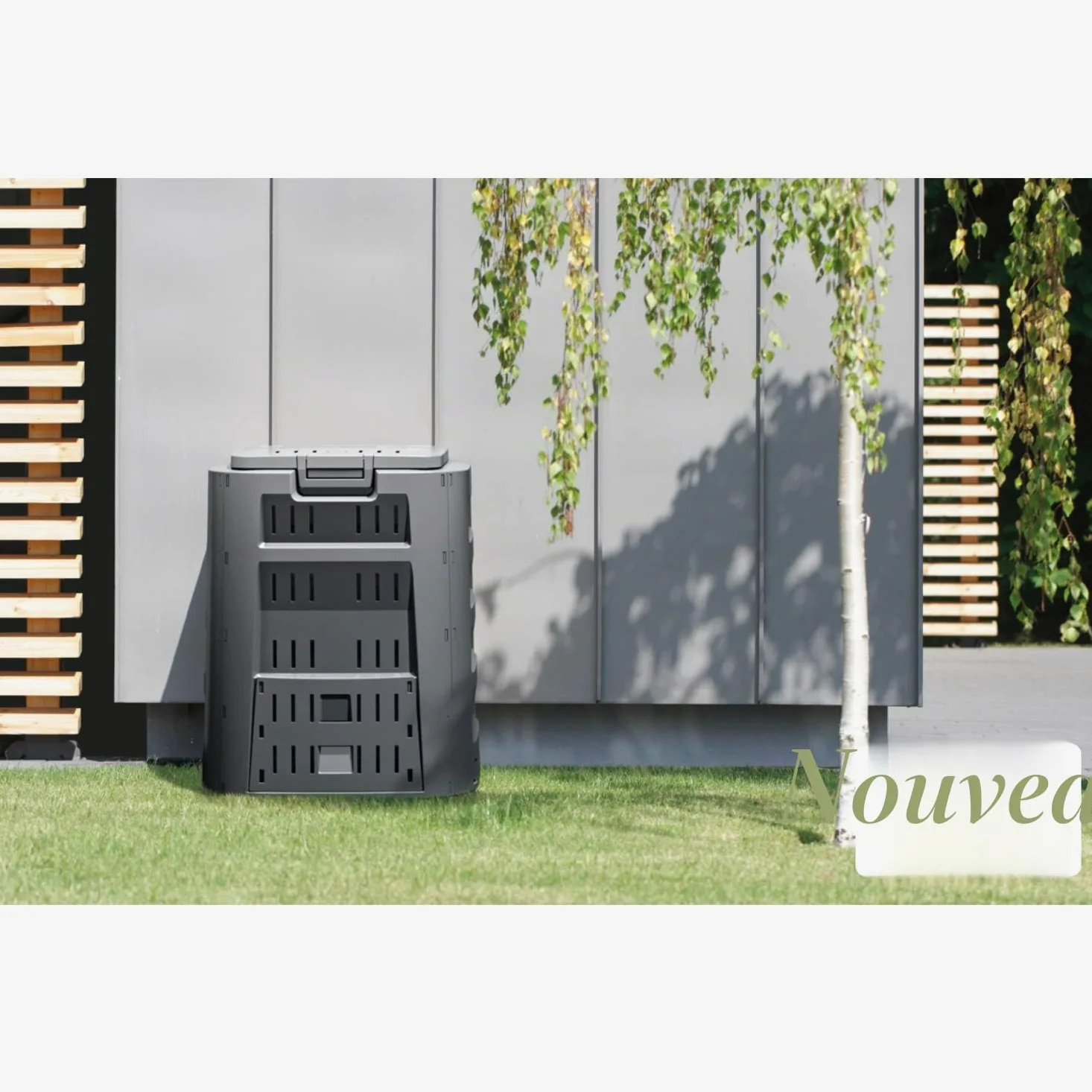 PROSPERPLAST Composteur Compogreen 220L noir 75,3x61x61 cm