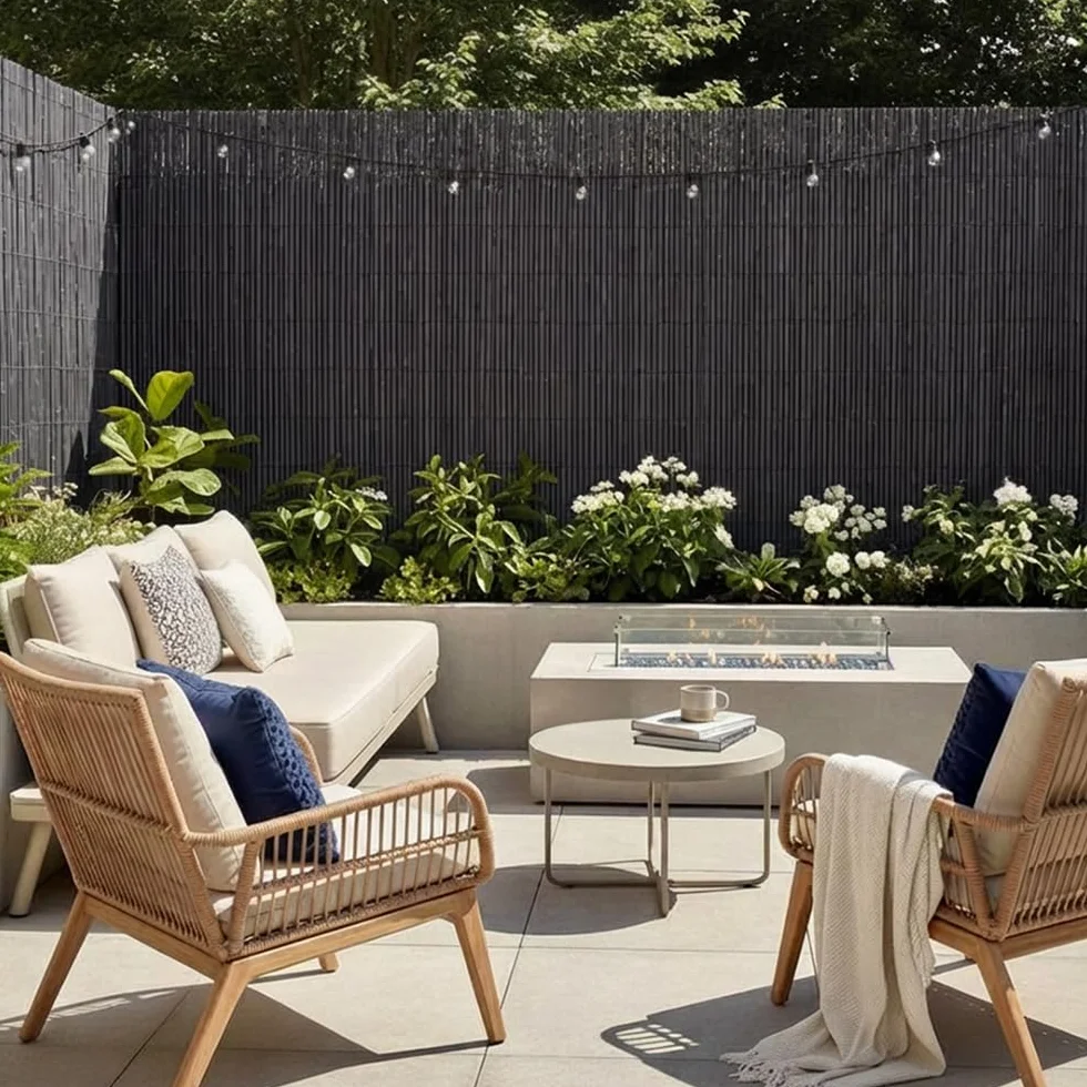 Brise-Vue Balcon PVC 150x300 cm Gris sans Percer Résistant aux Intempéries UV Moderne