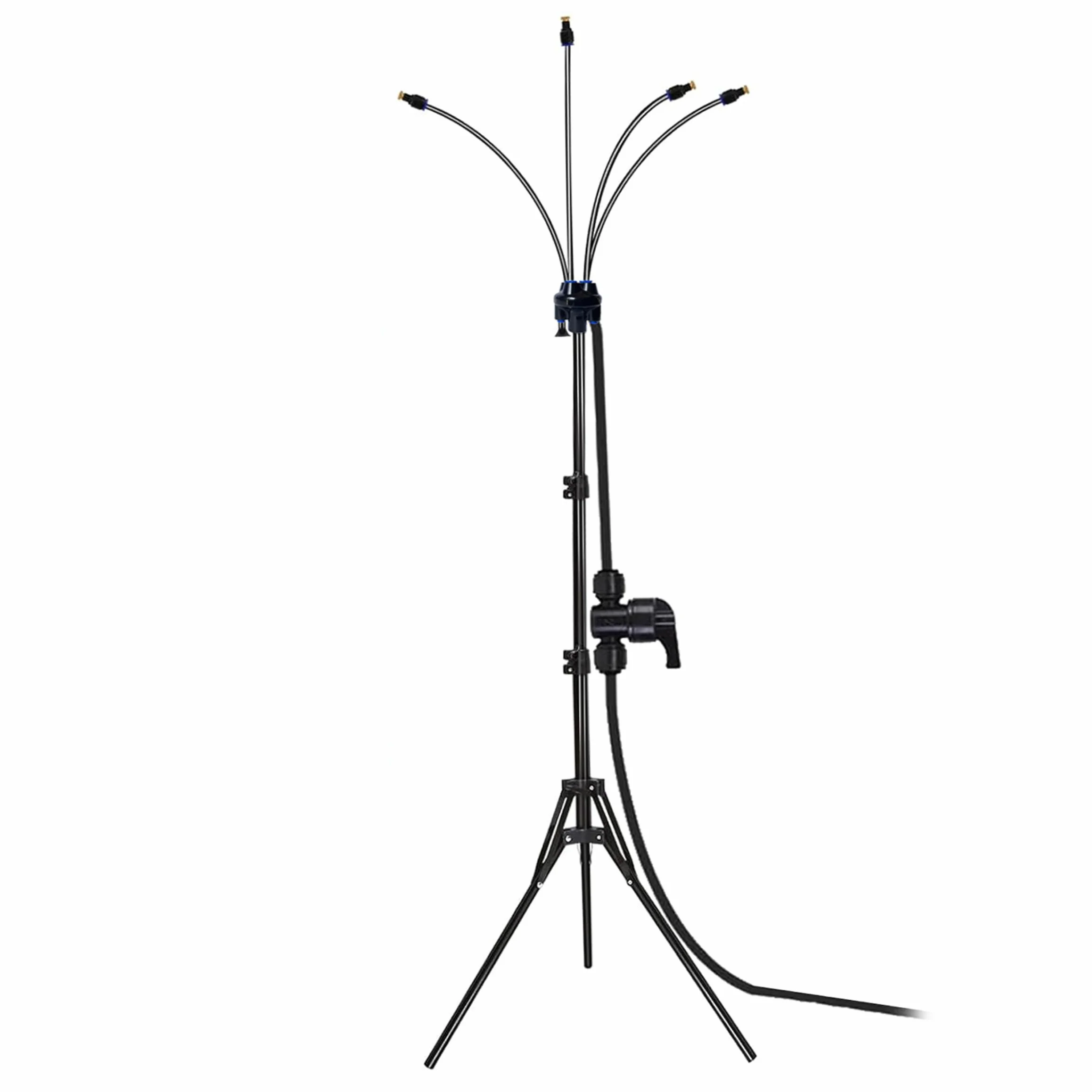 Brumisateur sur Pied pour Terrasse Extérieure avec Diffuseur Rotatif 360° Hauteur Réglable 1,04-1,60m