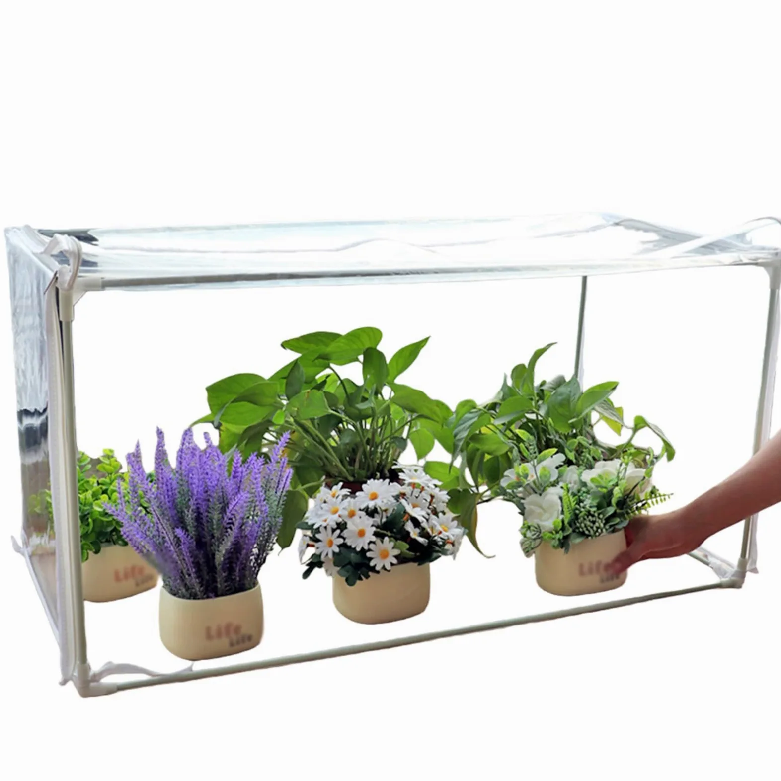 Petite Serre multifonctionnelle, Couverture PE résistante aux UV, Mini Serre de Jardin, Balcon, arrière-Cour(82x32x32cm)