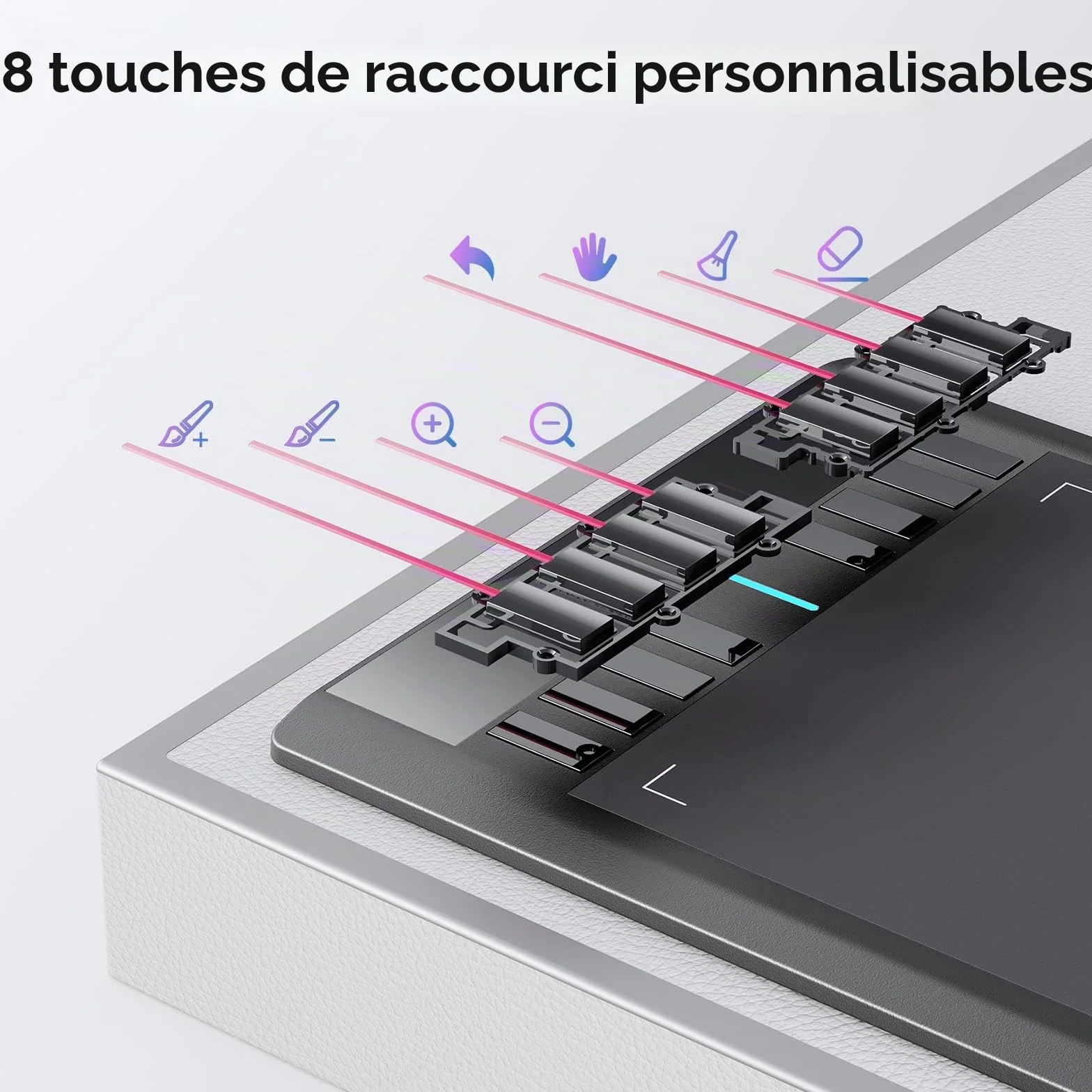 UGEE M708 Tablette Graphique 10x6 Pouces 8192 Niveaux Stylet