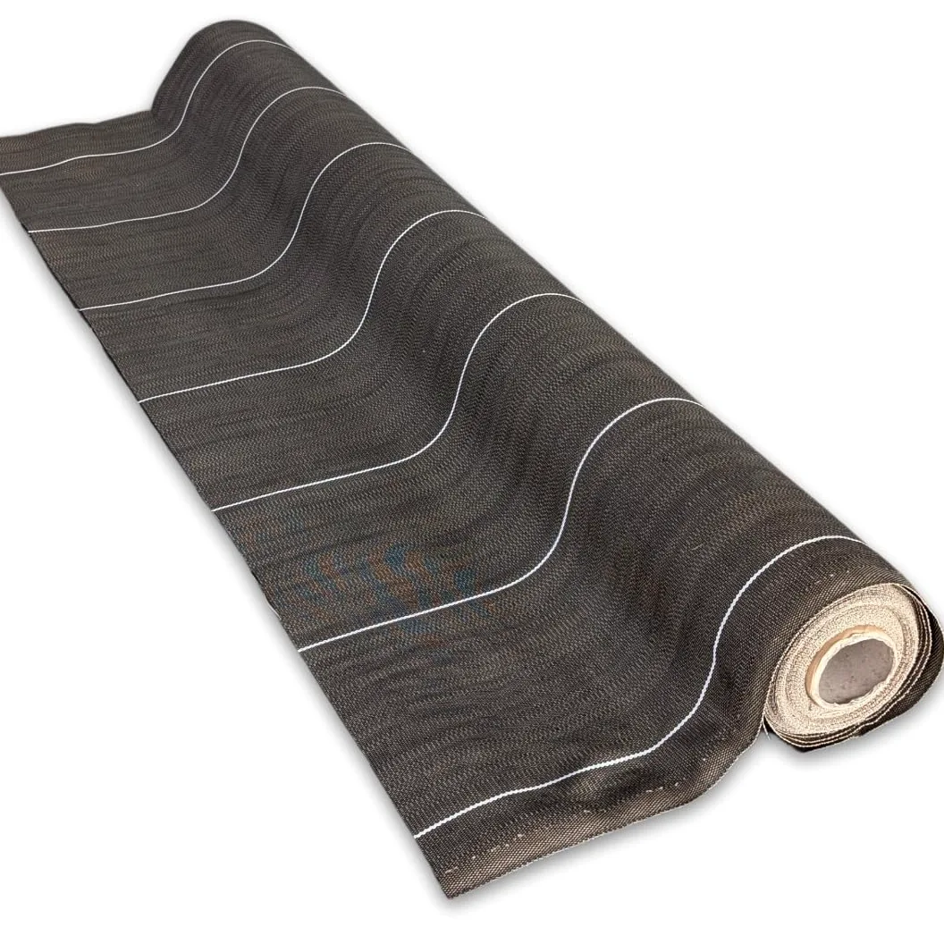 130g/m2 Toile Bache de paillage Marron tissée Anti-Mauvaises Herbes Largeur 5,15m Longueur 15m