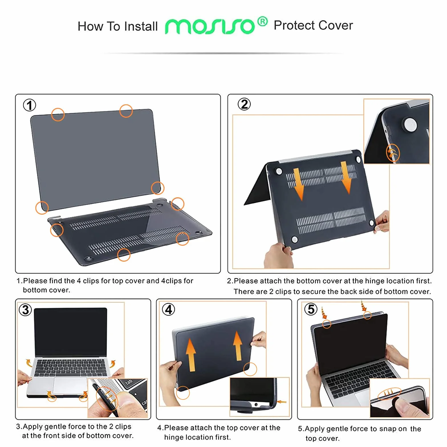 MOSISO Coque Compatible MacBook Air 13 Pouces 2022-2018 A2337 M1 A2179 A1932 Retina Display, Plastique Rigide Protection Clavier Adaptateur Type C 2 Pack, Cantaloup Vert