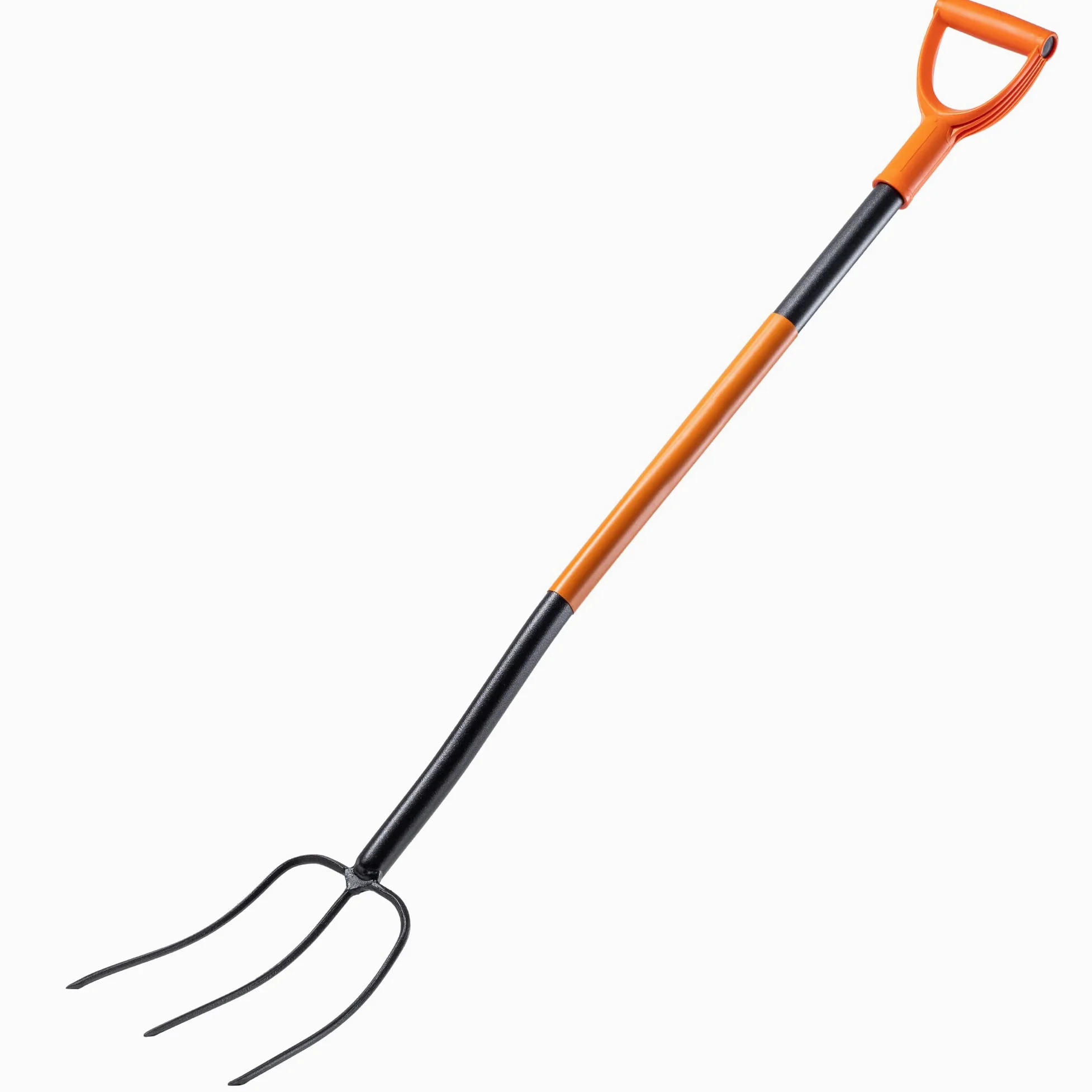 KADAX Fourche à bêcher en Acier, Fourche Longue de 135 cm, Fourche à Foin, Fourche à bêcher pour bêcher, Fourche de Jardin Ergonomique, Fourche à fumier, Fourche avec poignée en D, Fourche de Jardin