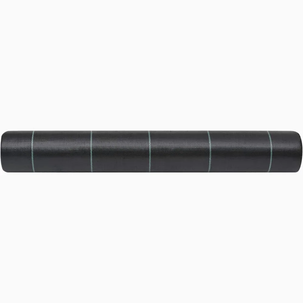 Toile de paillage Noir 2 x 50 m en polypropylène 60 g m2, géotextile stabilisé UV, Protection Anti Mauvaise Herbe, Feutre de Drainage pour Jardin, Potager, Serre et allée