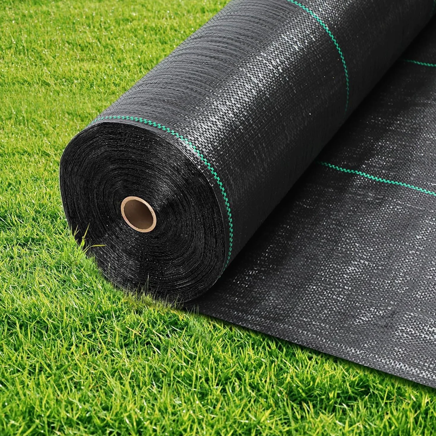 wohohoho Rouleau de membrane anti-mauvaises herbes 2 m x 25 m - Tissu anti-mauvaises herbes très résistant pour terrasse, jardin, parterres de fleurs, étang