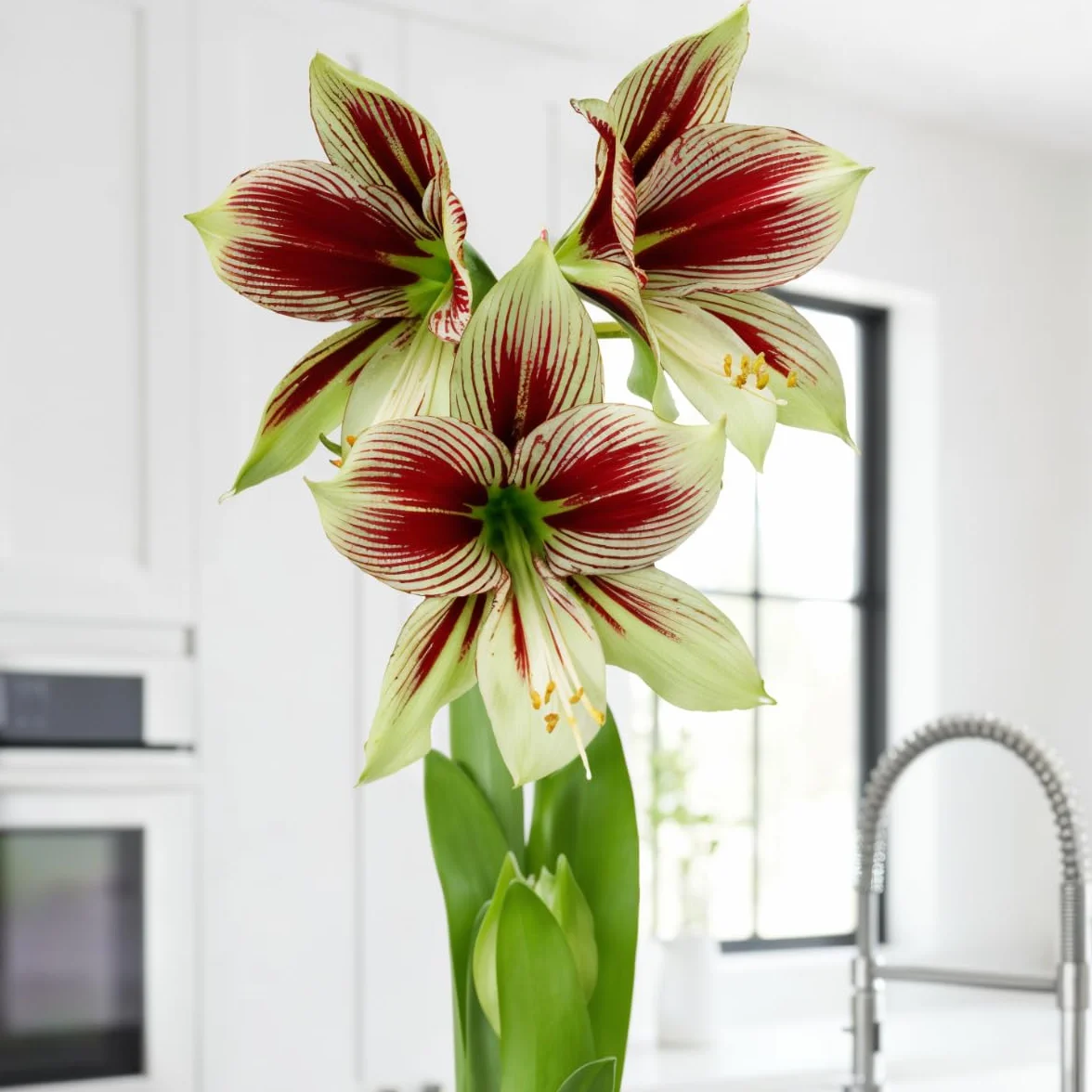 Amaryllis Bulbe Papilio 1 pièce - Bulbes à fleurs grand format 20/22 - Hippeastrum