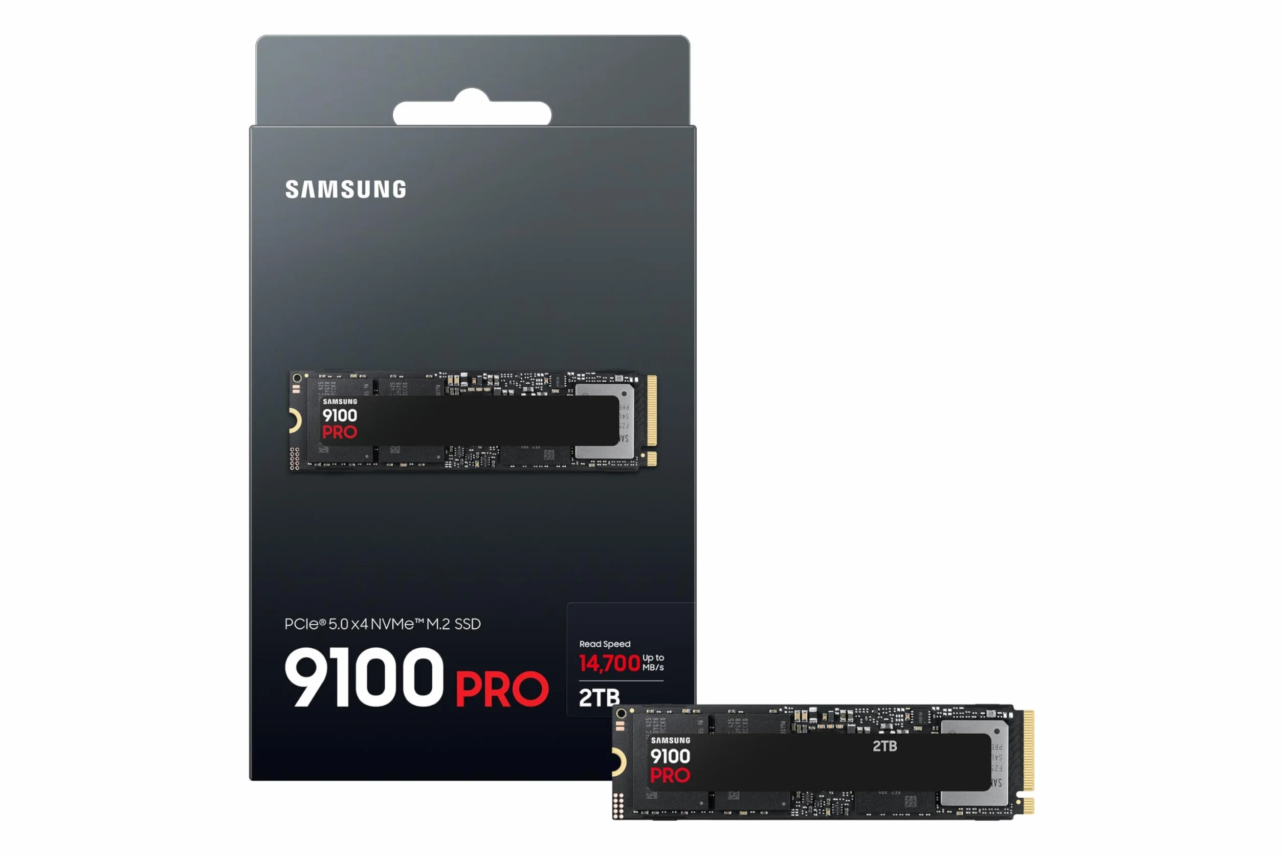 Samsung SSD Interne 9100 Pro, NVMe 2.0 PCIe 5.0x4, 2To, 14 800 Mo/s, MZ-VAP2T0BW