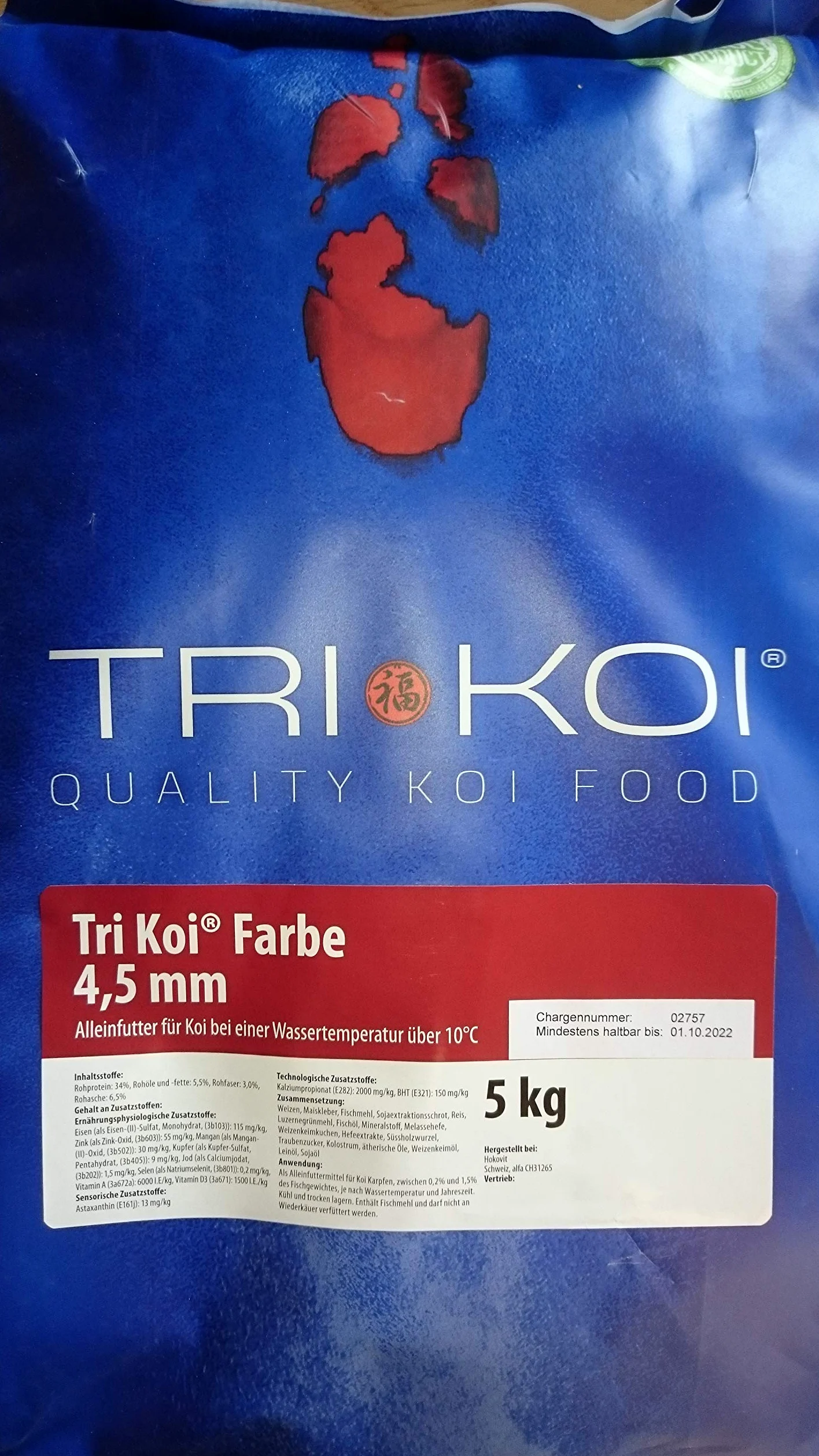 qdwq-US Tri Koi Couleur – Nourriture pour koï de qualité – 4,5 mm (5 kg)