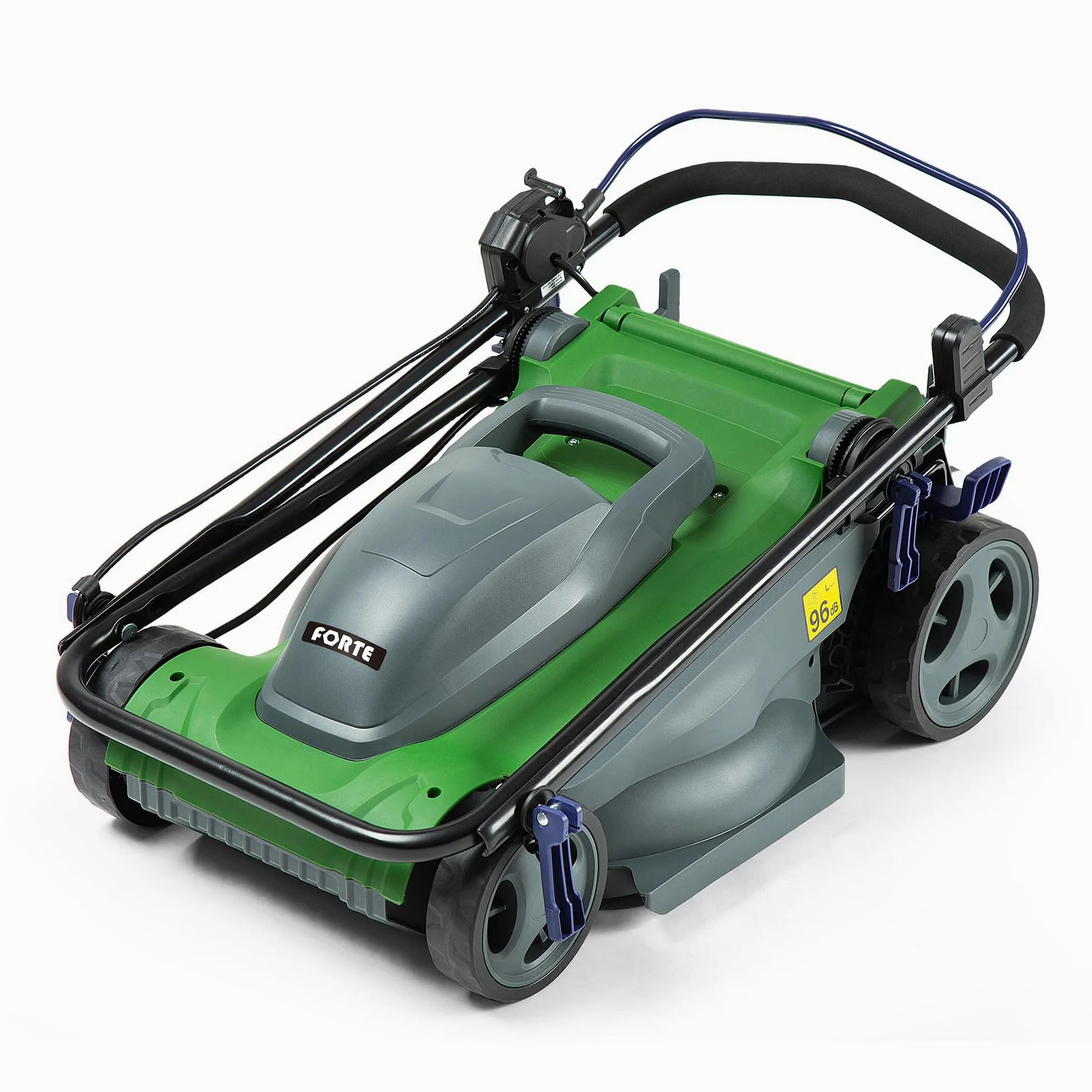 Forte Tondeuse électrique 1600 W avec Largeur de Coupe de 37 cm, 6 hauteurs de Coupe réglables, Option de paillage et Rouleau arrière. Tondeuse électrique puissante pour pelouses Moyennes à Grandes
