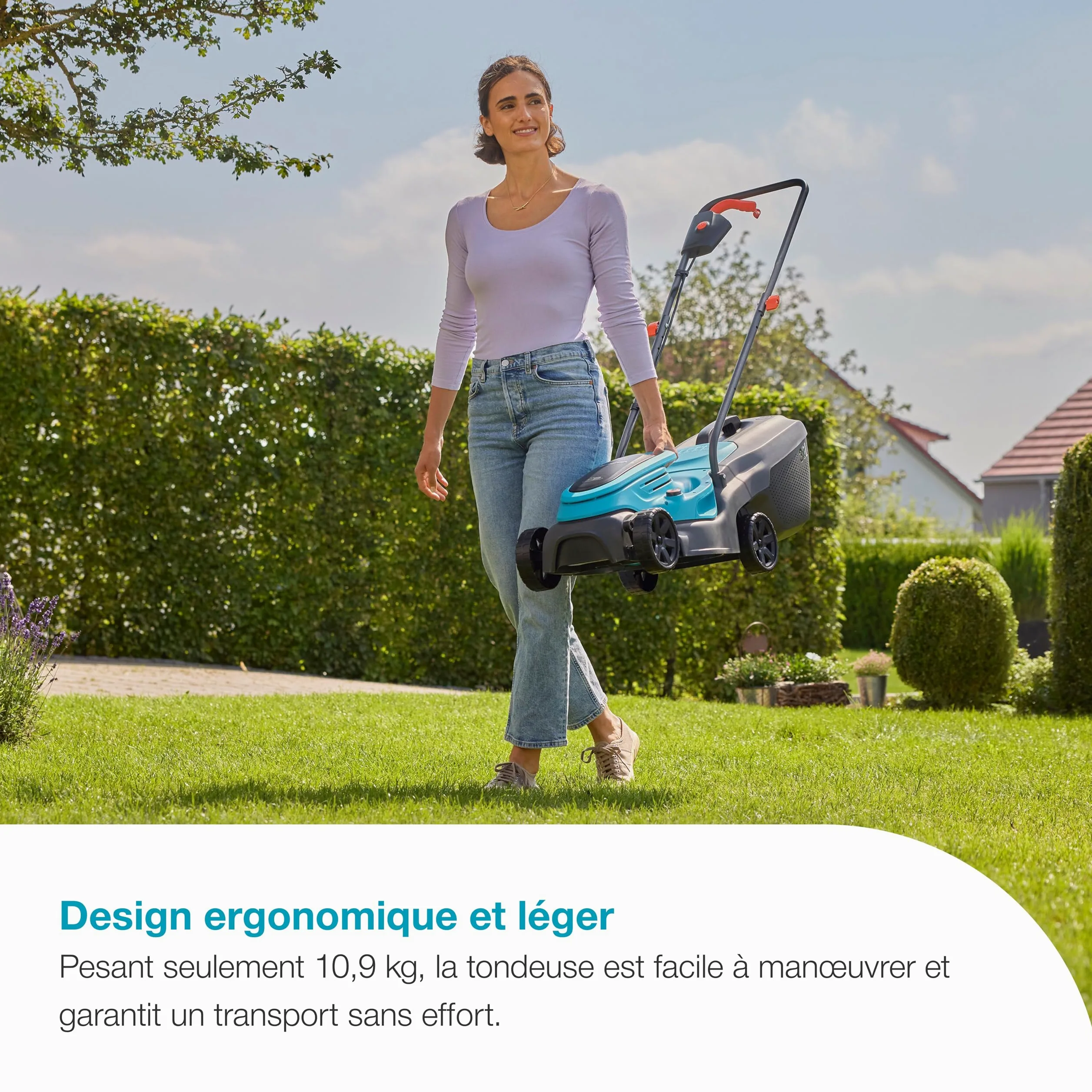 Gardena Tondeuse à Gazon sans Fil EasyMax+ 32/18V Ready-to-Use Set: Largeur de Coupe 32 cm, avec Batterie Power for All, légère et maniable, idéale pour Les pelouses jusqu'à 200 m² (14634-20)