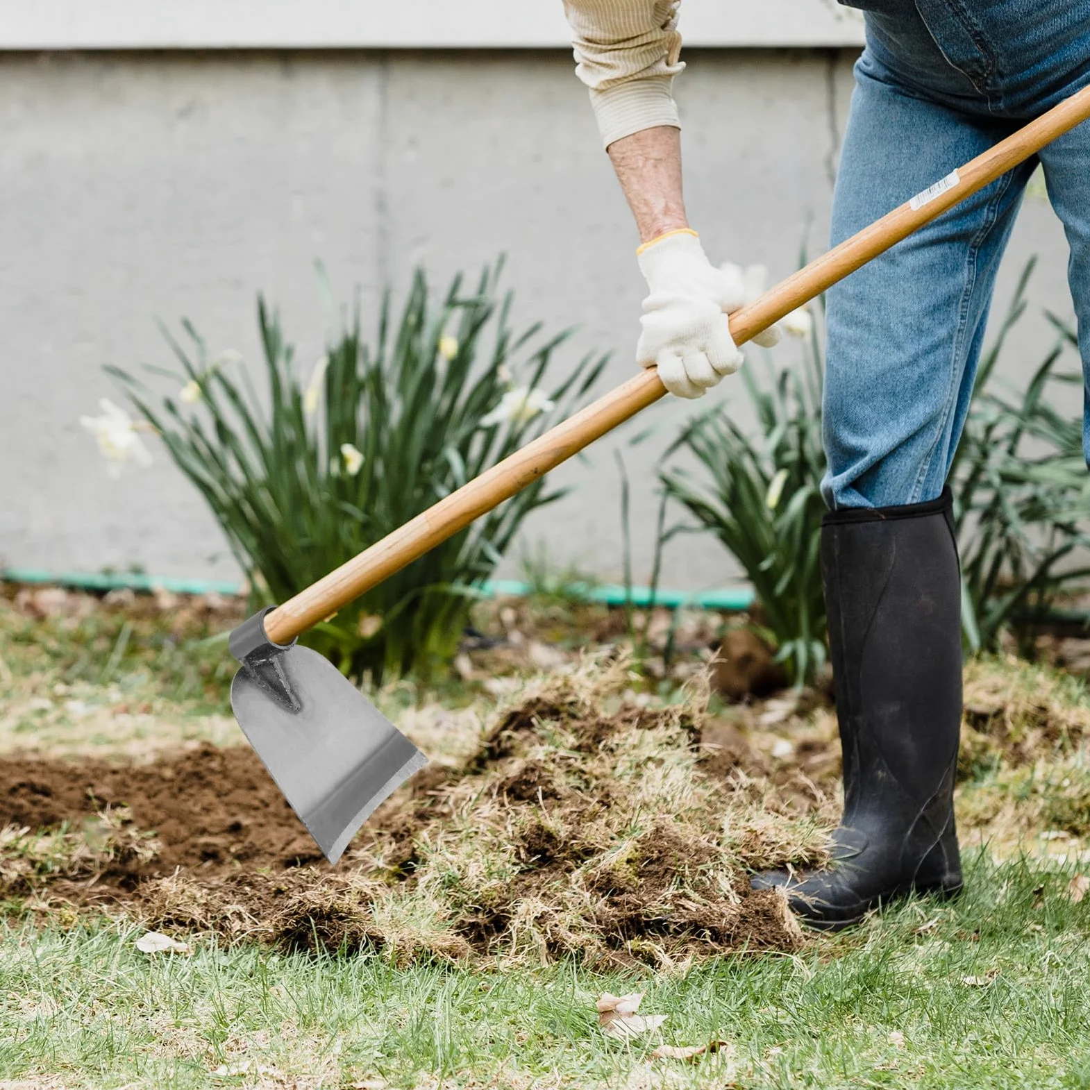 CALLARON Houes de Jardinage en Acier Inoxydable Robustes pour Binage et Creusage, Outil Polyvalent Améliorant L'efficacité Travail Jardin
