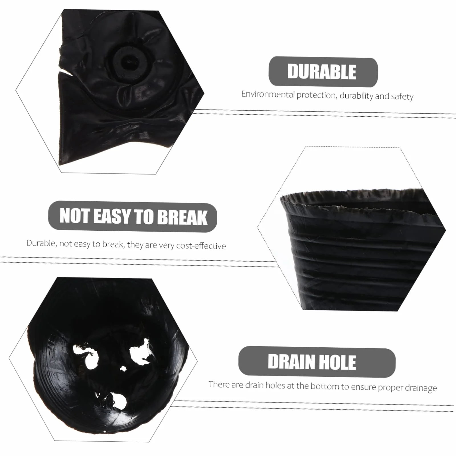 Hemobllo 500 pièces Pots de Nutrition pour Plantes Contenants de Repiquage avec Drainage Godets de Culture Jardinage Lot