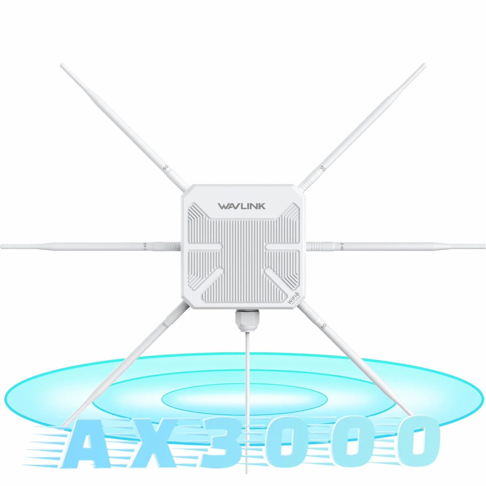 Répéteur WiFi Extérieur Wavlink AX3000 WiFi 6 Antenne 360° Longue Portée Mesh PoE IP67