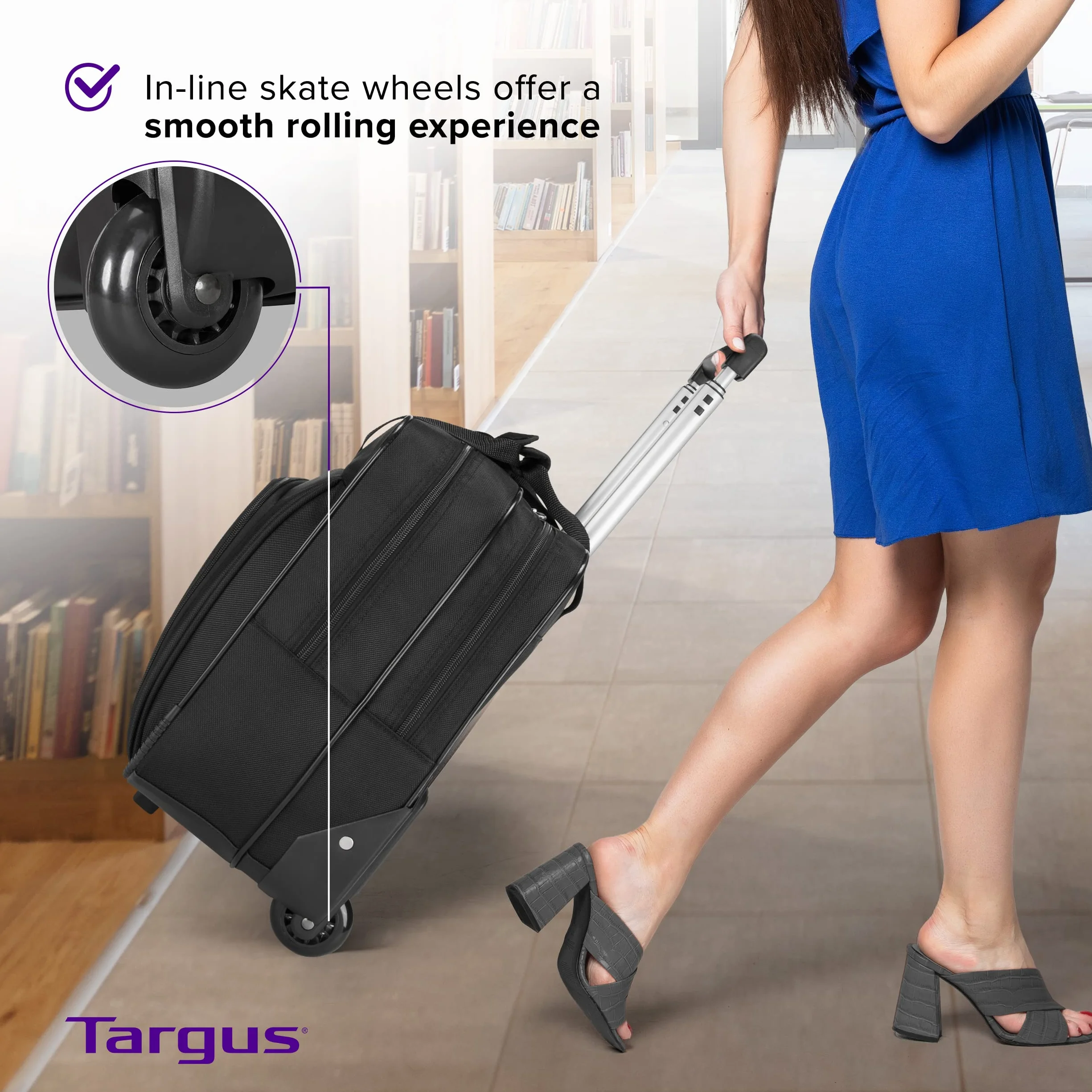 Targus Sacoche à roulettes Executive 15,6 Pouces Ordinateur Portable Noir TBR003EU