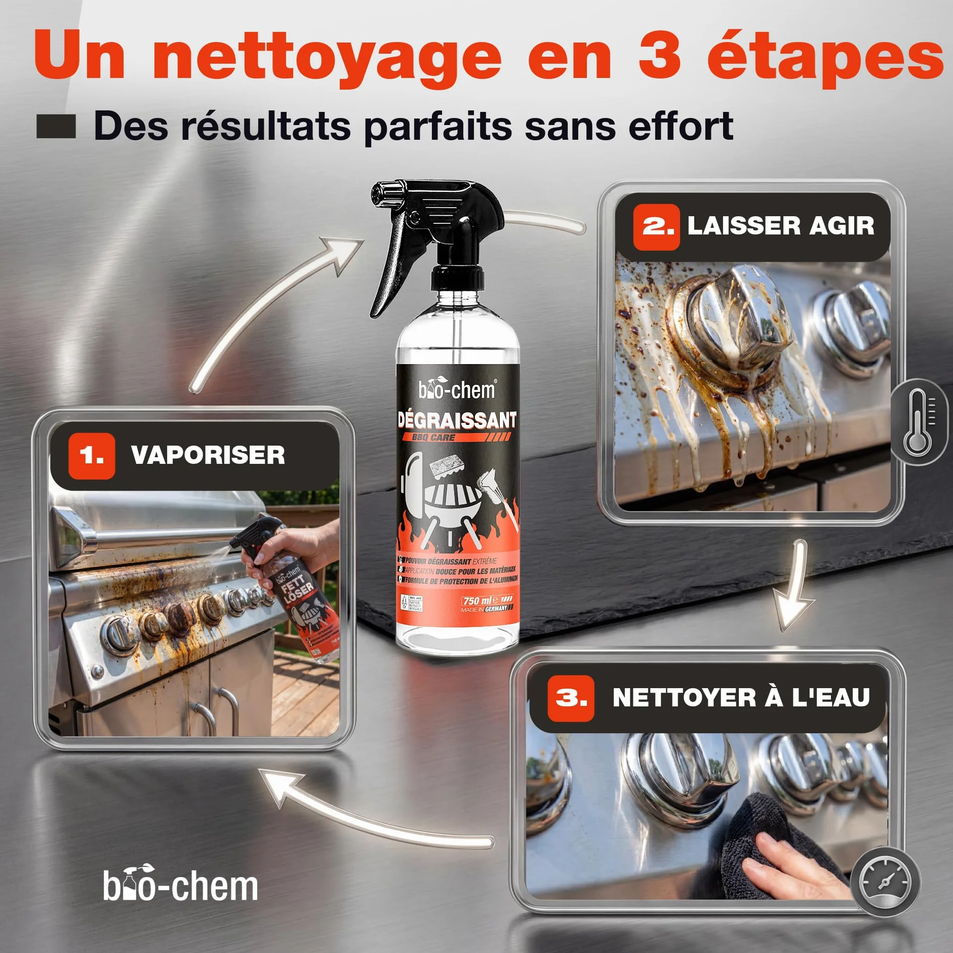 Bio-Chem Spray dégraissant pour barbecues 5L prêt à l'emploi