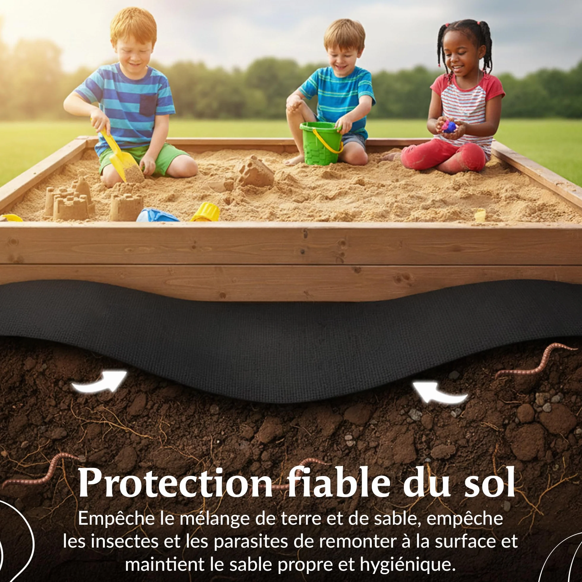 GARDENIX Toile Anti-Mauvaises Herbes 9 m² 3 m x 3 m Extra Forte 150 g/m² Non-tissé Perméable à l'eau