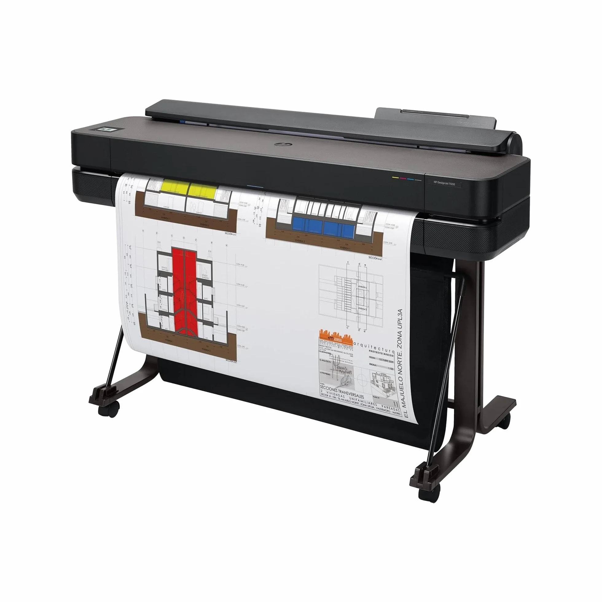 HP DesignJet T650 36 91cm Imprimante Grand Format Traceur A4-A0 82 Impressions A1/h Wi-Fi Ethernet USB 2400x1200dpi Noir