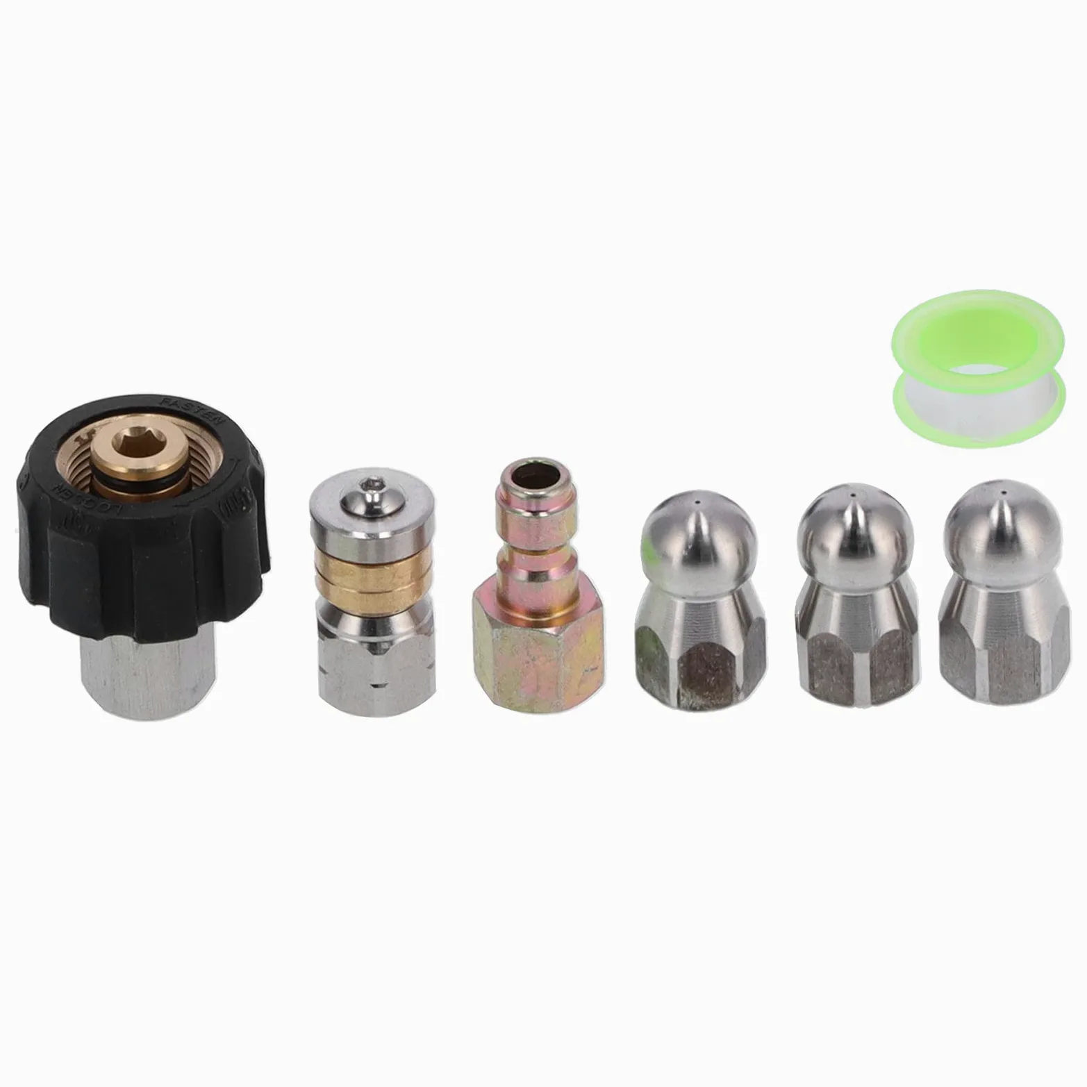30m Tuyau de Nettoyage Haute Pression, Tuyau de lavage Tuyau de Remplacement pour les Nettoyeurs Double couche renforcée Cliquez sur Plug Quick Connector 5800 PSI