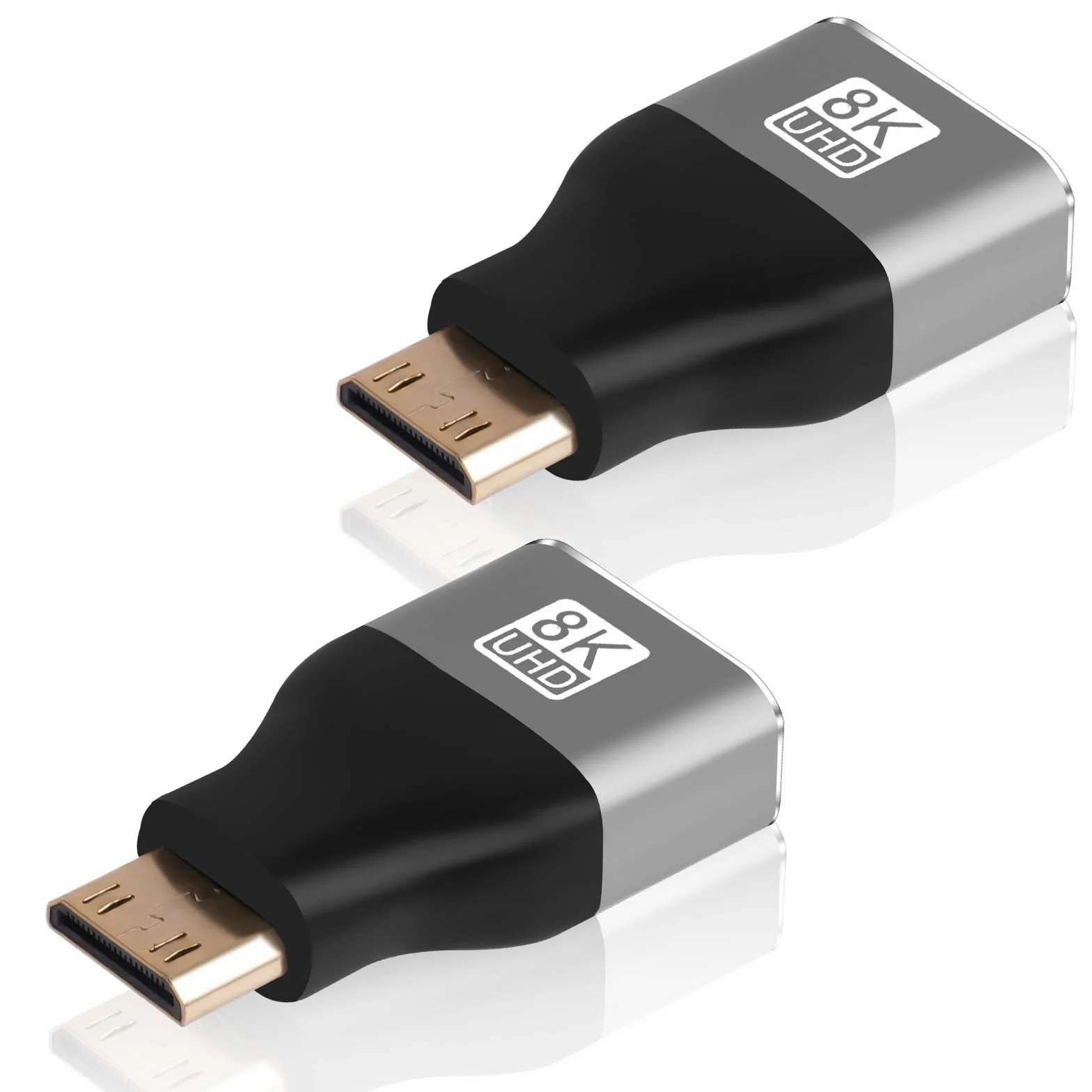 AXFEE Adaptateur Mini HDMI 8K 2 Paquet mâle vers Femelle 8K@60Hz 4K@120Hz