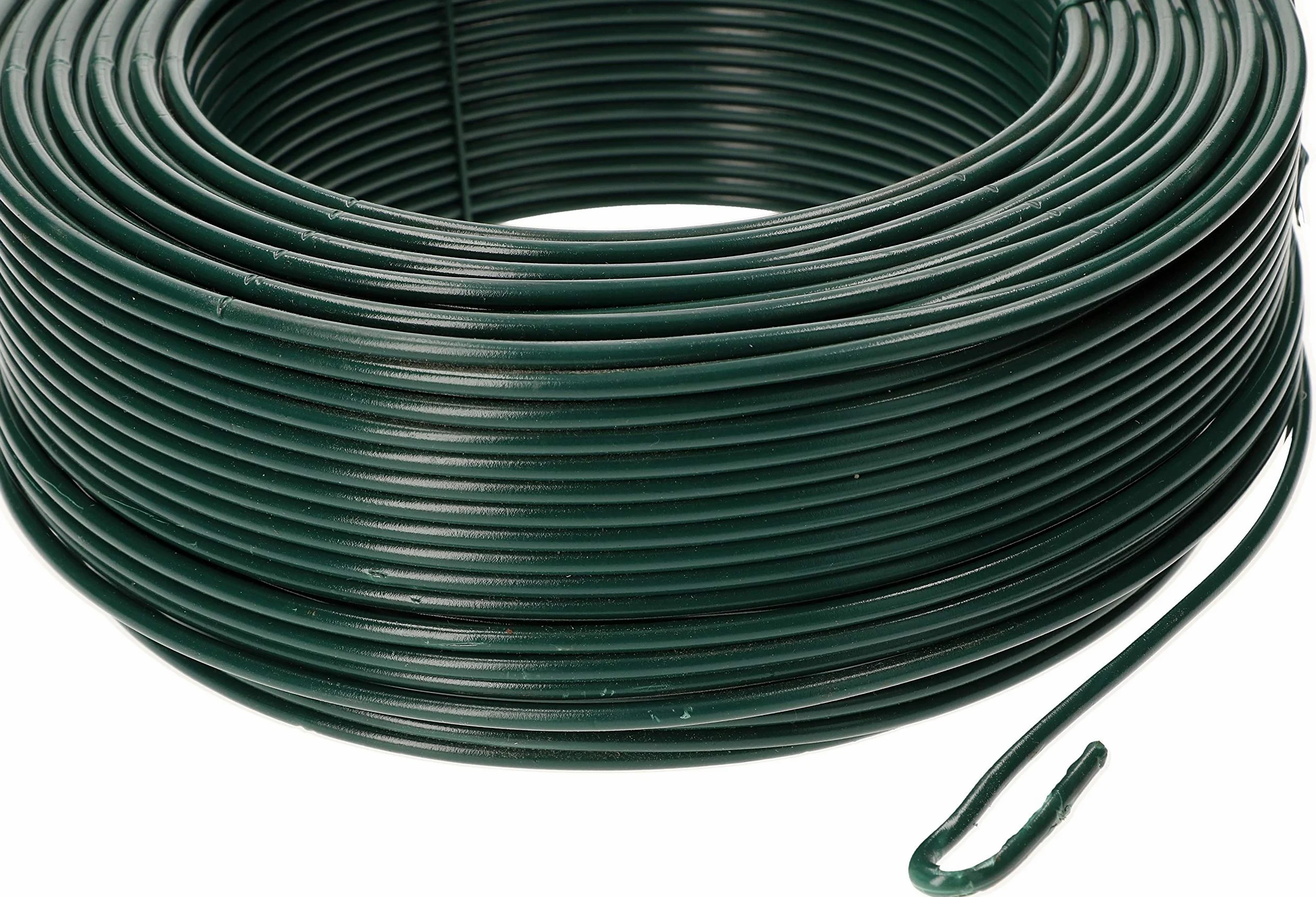 KOTARBAU® Fil de jardin 3,80 x 100m Revêtement PVC Vert - Fil pour plantes, bricolage, liaison, tension, clôture - Galvanisé pour lier les plantes