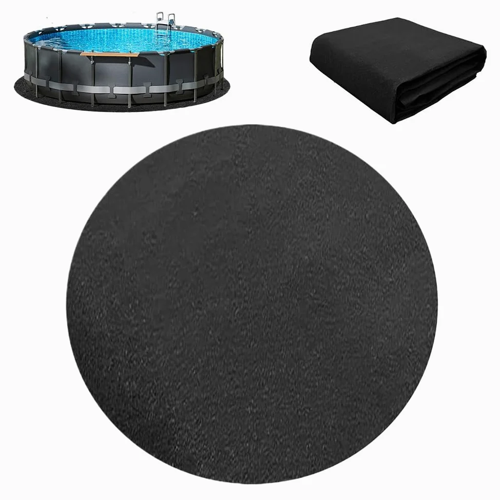Tapis De Sol De Piscine, 305 cm Tapis de Sol Piscine Ronde, Rond Tapis Piscine Hors Sol, Pliable Tapis de Sol pour Piscine Ronde,Tapis Piscine AntidéRapant et Ultra Absorbante, für Frame Pools